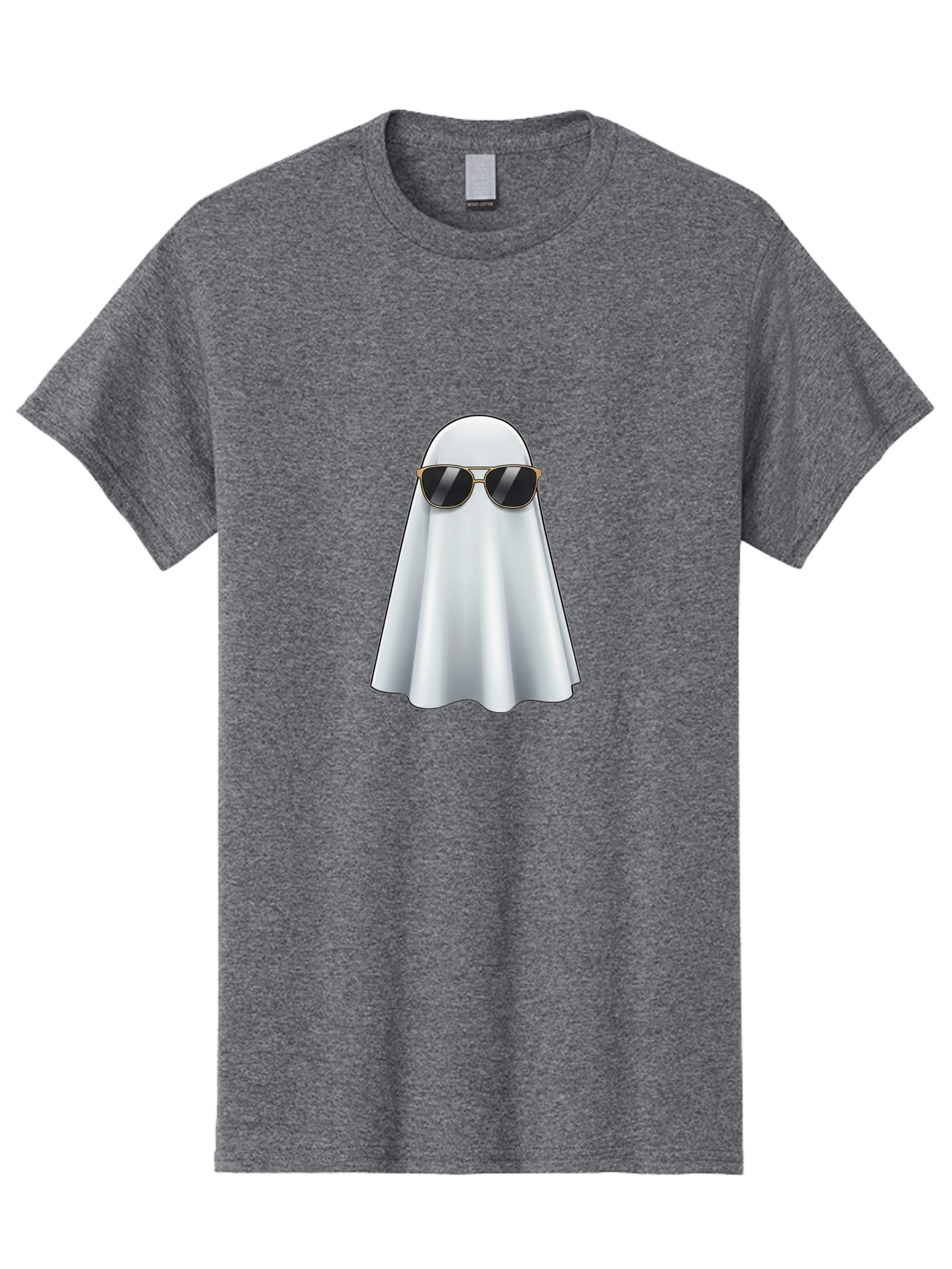 Ghost-Wearing-Sunglasses Men'S Graphic Tee, 100% Cotton, Comfortable Casual Summer Wear, Machine Washable, Vintage Camera, Old Camera, Antique Camera, Black Camera, Classic Photography, Photography Equipment, Nostalgic Device, Film Camera, Bak677