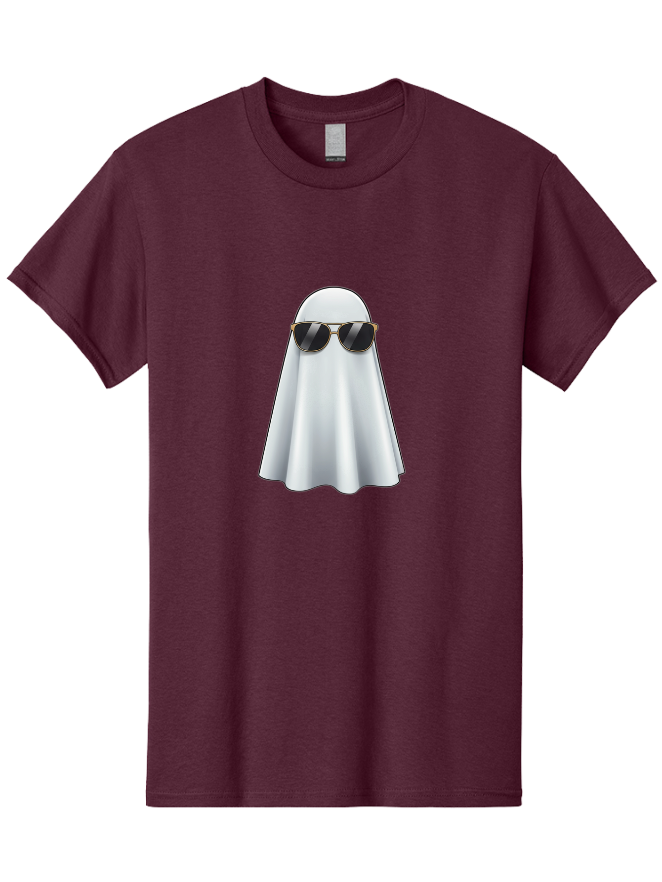 Ghost-Wearing-Sunglasses Men'S Graphic Tee, 100% Cotton, Comfortable Casual Summer Wear, Machine Washable, Vintage Camera, Old Camera, Antique Camera, Black Camera, Classic Photography, Photography Equipment, Nostalgic Device, Film Camera, Bak677