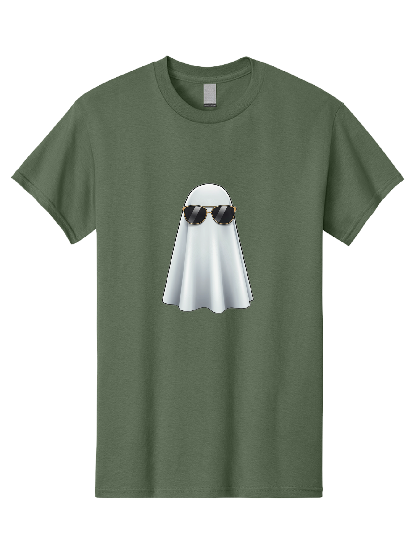 Ghost-Wearing-Sunglasses Men'S Graphic Tee, 100% Cotton, Comfortable Casual Summer Wear, Machine Washable, Vintage Camera, Old Camera, Antique Camera, Black Camera, Classic Photography, Photography Equipment, Nostalgic Device, Film Camera, Bak677