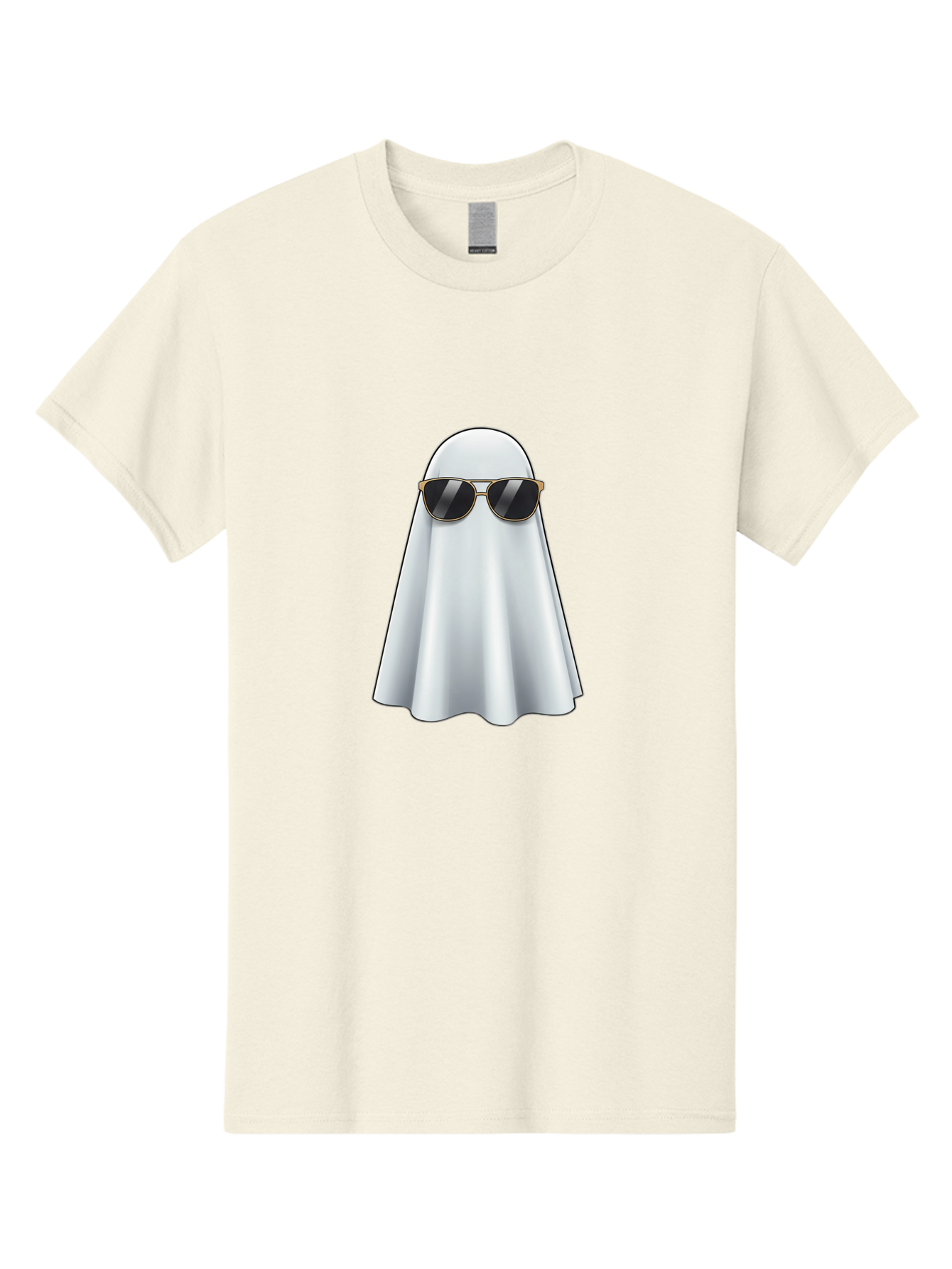 Ghost-Wearing-Sunglasses Men'S Graphic Tee, 100% Cotton, Comfortable Casual Summer Wear, Machine Washable, Vintage Camera, Old Camera, Antique Camera, Black Camera, Classic Photography, Photography Equipment, Nostalgic Device, Film Camera, Bak677
