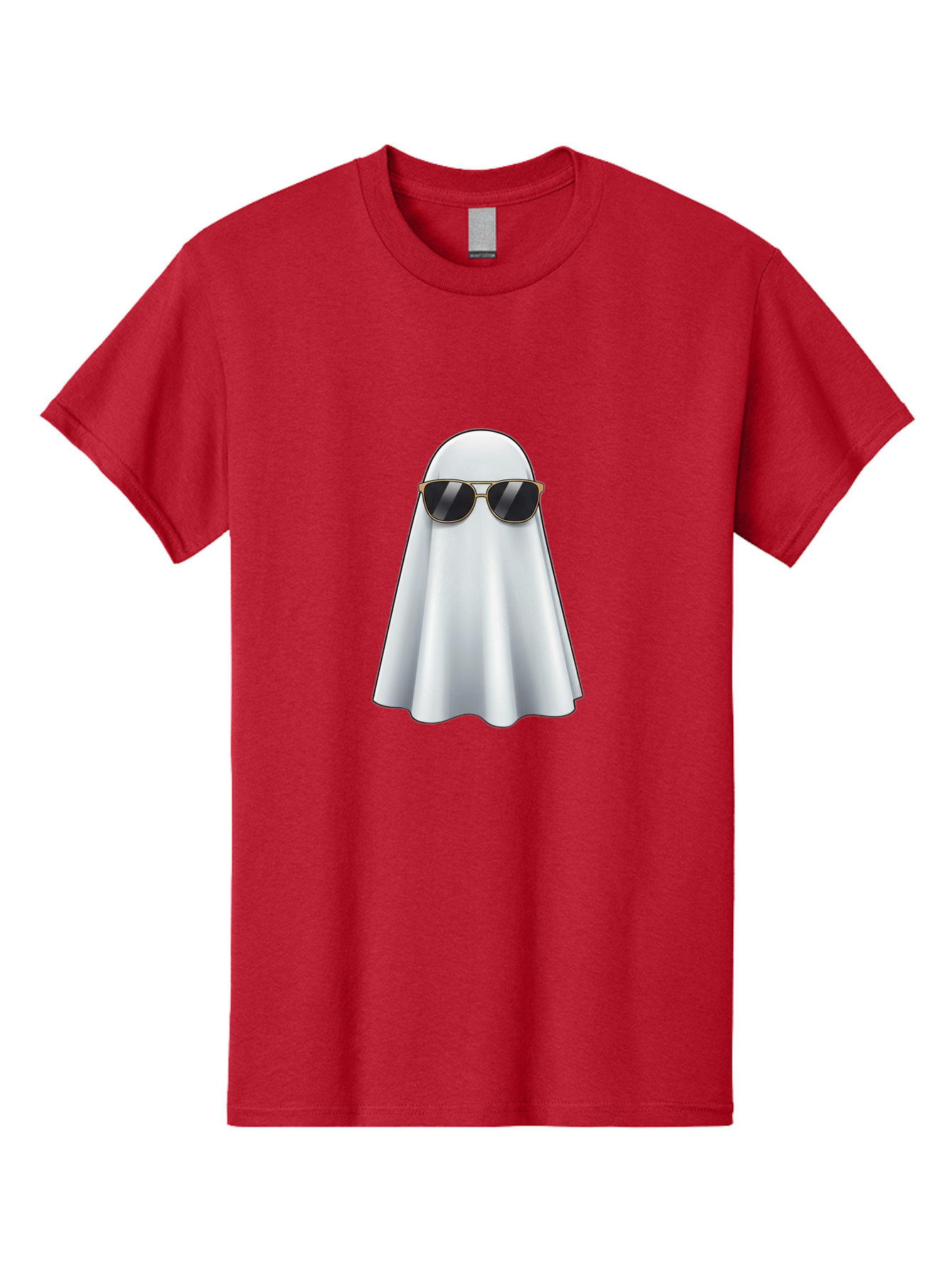 Ghost-Wearing-Sunglasses Men'S Graphic Tee, 100% Cotton, Comfortable Casual Summer Wear, Machine Washable, Vintage Camera, Old Camera, Antique Camera, Black Camera, Classic Photography, Photography Equipment, Nostalgic Device, Film Camera, Bak677