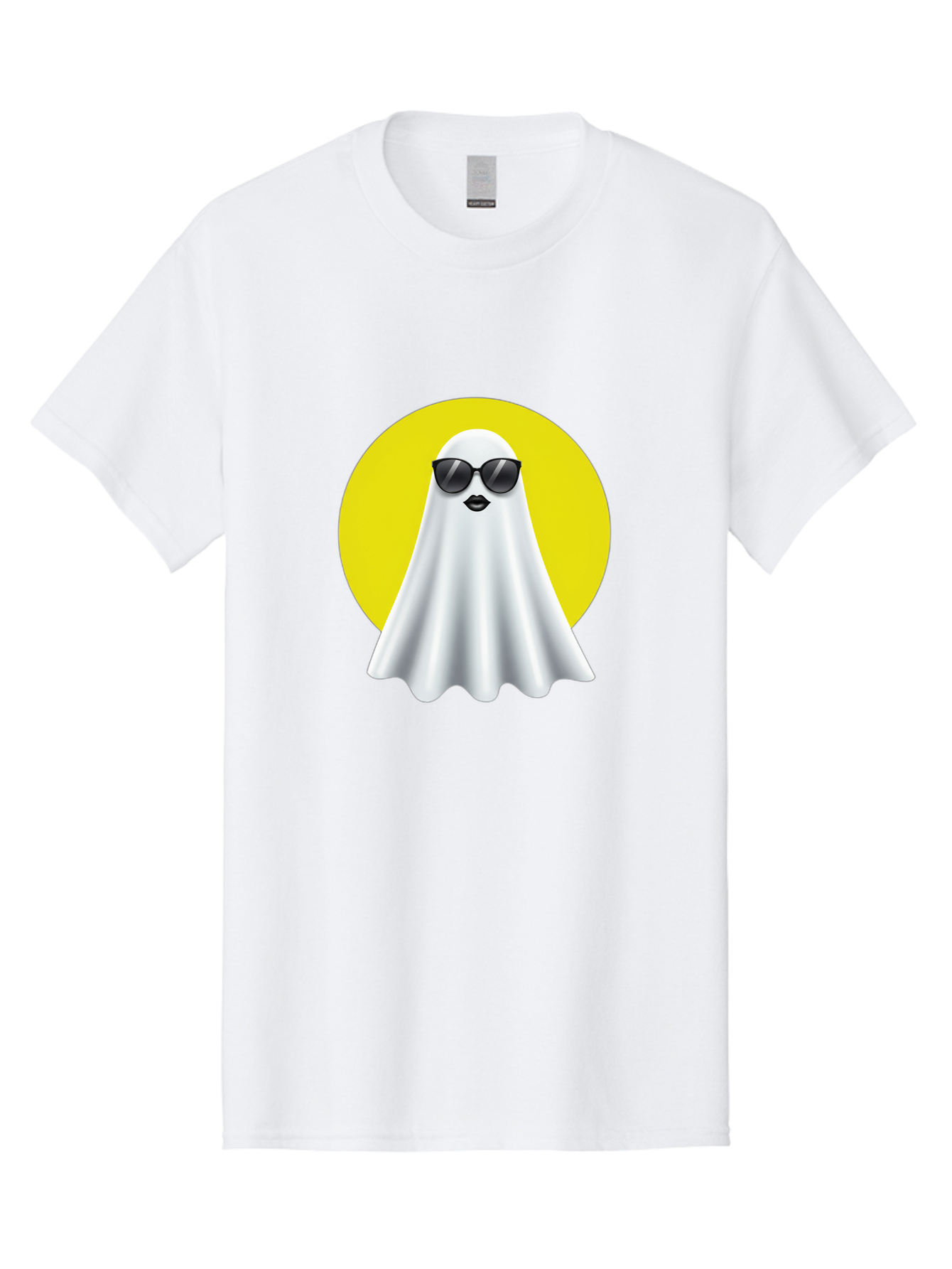 Ghost-With-Sunglasses-3 Men'S Graphic Tee, 100% Cotton, Comfortable Casual Summer Wear, Machine Washable, Vintage Camera, Old Camera, Antique Camera, Black Camera, Classic Photography, Photography Equipment, Nostalgic Device, Film Camera, Bak681