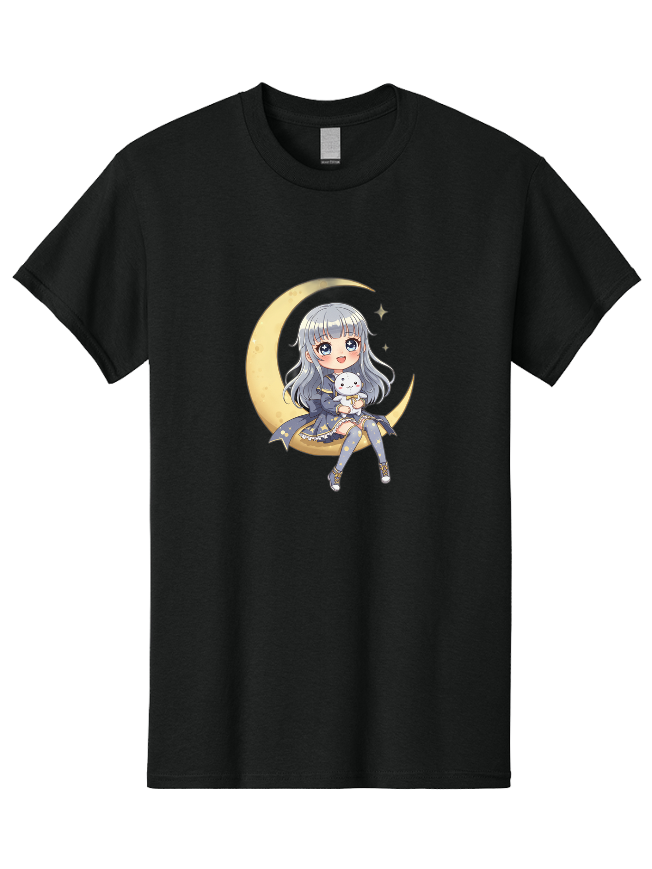 Girl-On-Crescent-Moon Men'S Graphic Tee, 100% Cotton, Comfortable Casual Summer Wear, Machine Washable, Vintage Camera, Old Camera, Antique Camera, Black Camera, Classic Photography, Photography Equipment, Nostalgic Device, Film Camera, Bak689