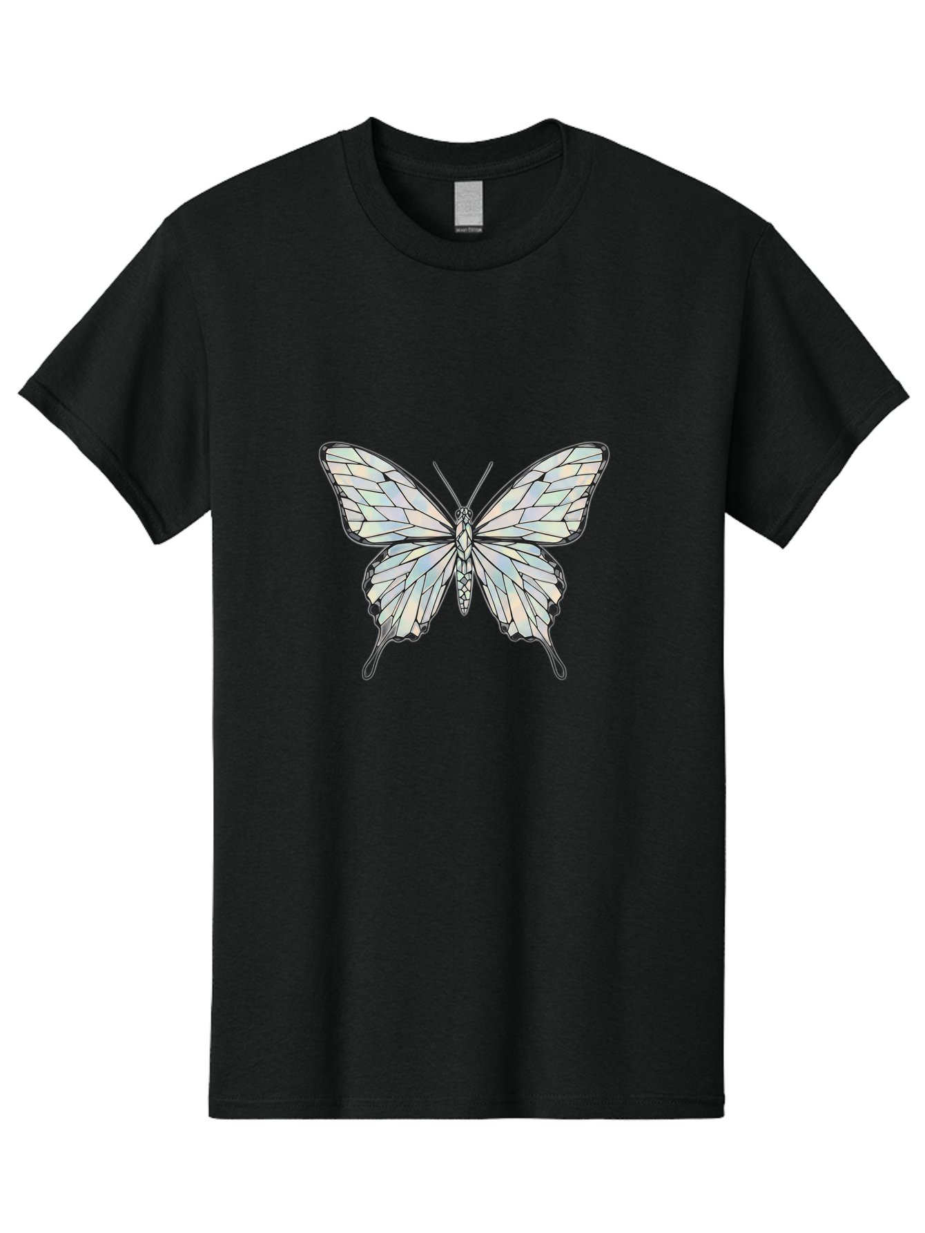 Glass-Butterfly Men'S Graphic Tee, 100% Cotton, Comfortable Casual Summer Wear, Machine Washable, Vintage Camera, Old Camera, Antique Camera, Black Camera, Classic Photography, Photography Equipment, Nostalgic Device, Film Camera, Camera Art Bak692