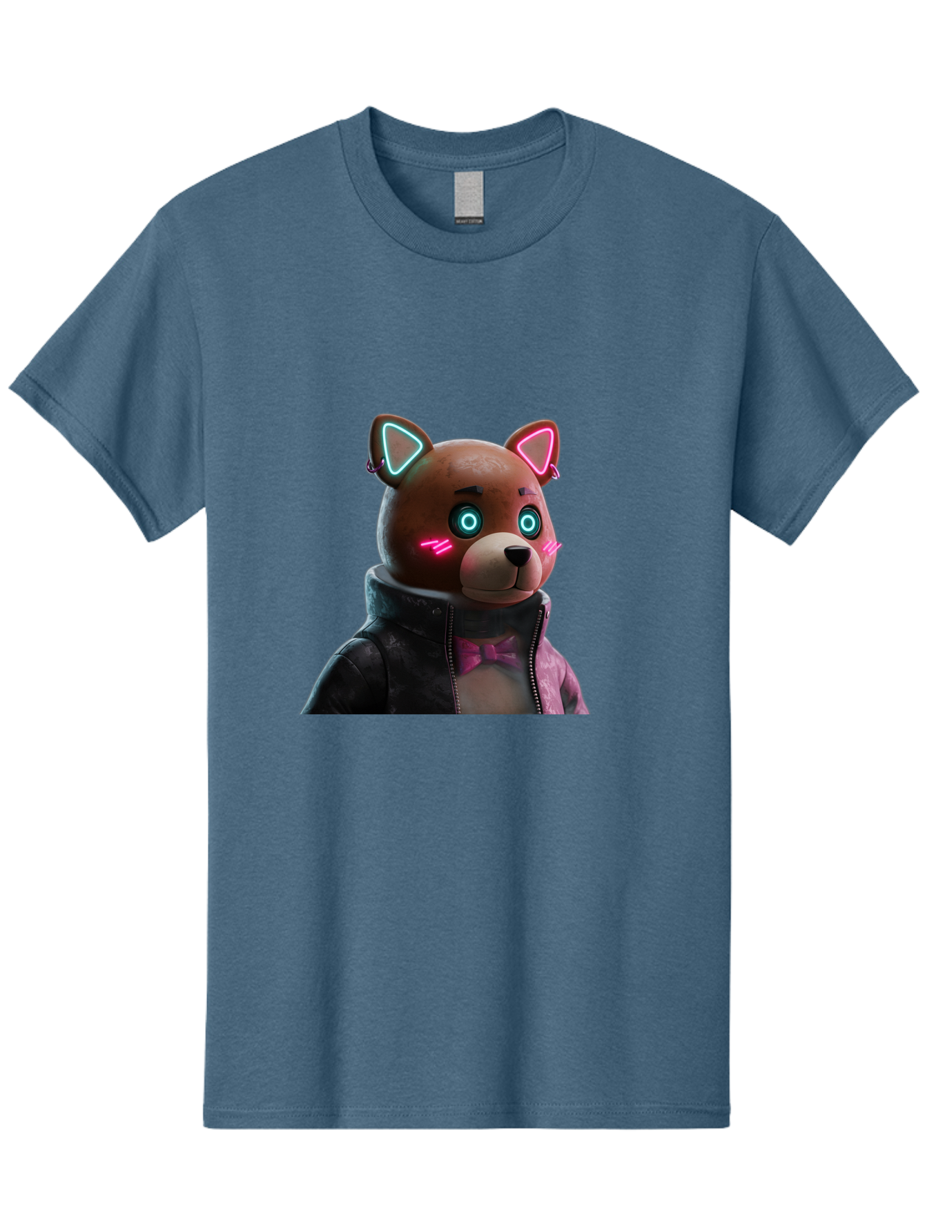 Glowing-Eyes-Bear Men'S Graphic Tee, 100% Cotton, Comfortable Casual Summer Wear, Machine Washable, Vintage Camera, Old Camera, Antique Camera, Black Camera, Classic Photography, Photography Equipment, Nostalgic Device, Film Camera, Camera Art Bak701