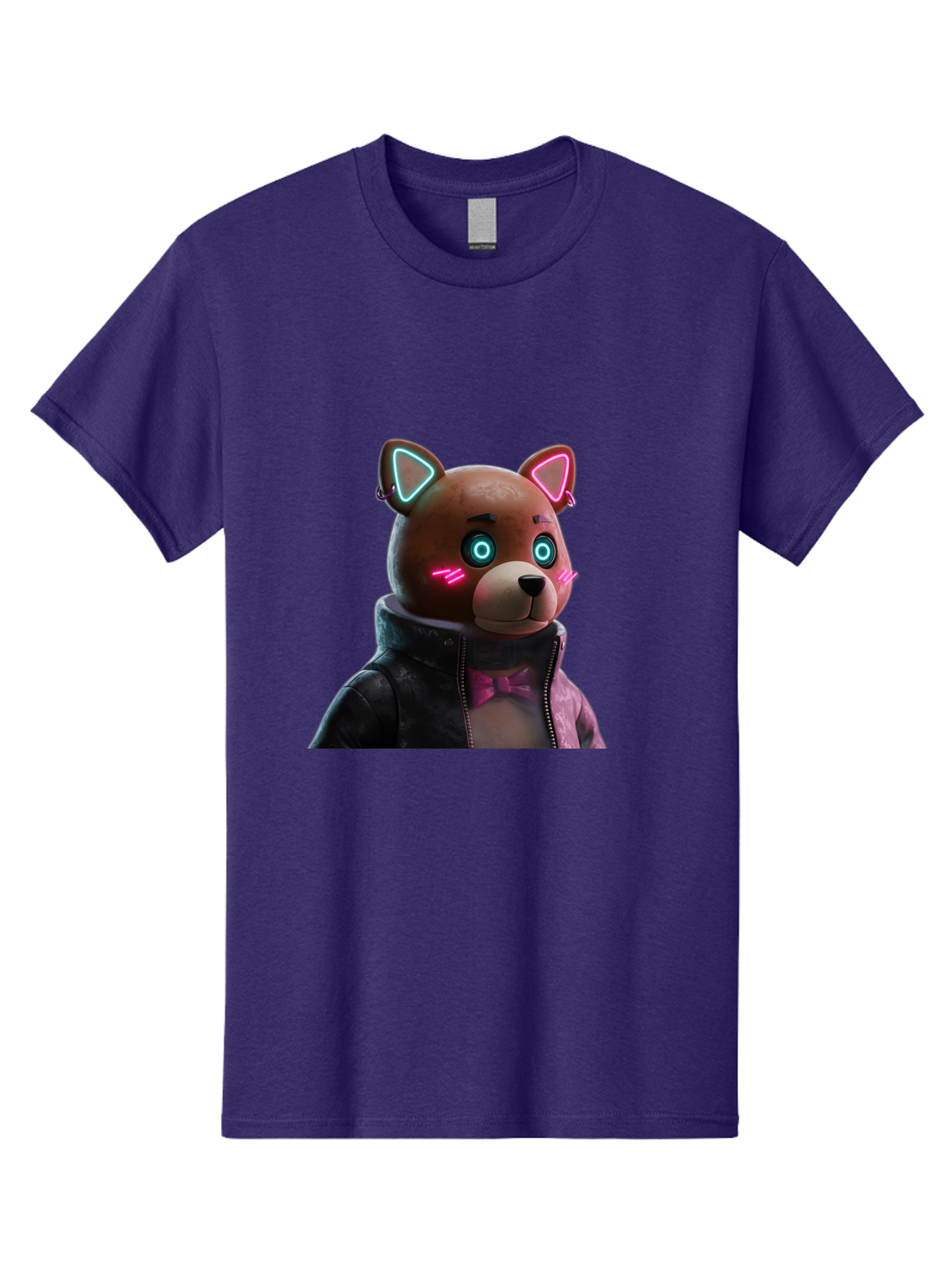 Glowing-Eyes-Bear Men'S Graphic Tee, 100% Cotton, Comfortable Casual Summer Wear, Machine Washable, Vintage Camera, Old Camera, Antique Camera, Black Camera, Classic Photography, Photography Equipment, Nostalgic Device, Film Camera, Camera Art Bak701