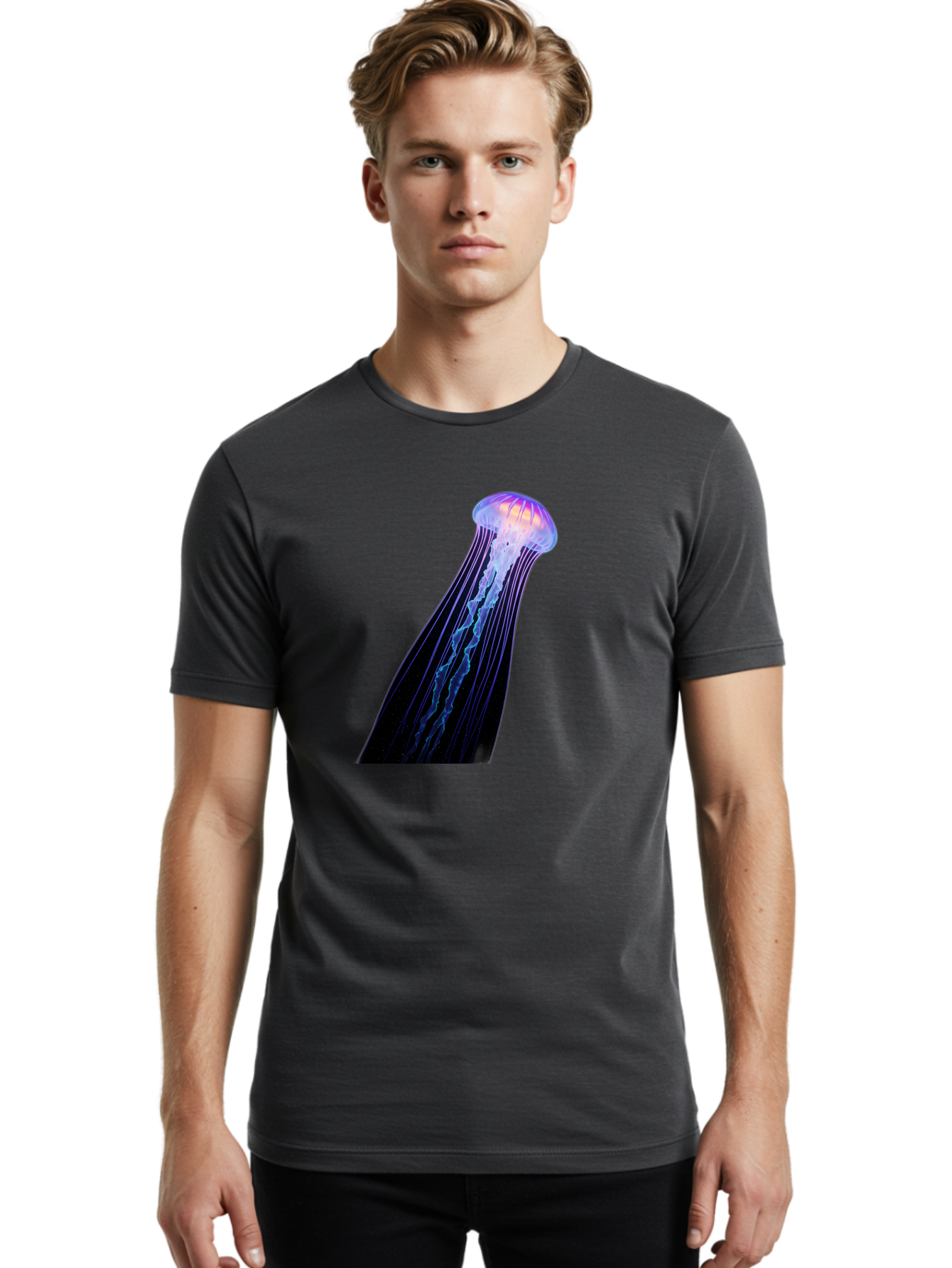 Glowing-Jellyfish Men'S Graphic Tee, 100% Cotton, Comfortable Casual Summer Wear, Machine Washable, Vintage Camera, Old Camera, Antique Camera, Black Camera, Classic Photography, Photography Equipment, Nostalgic Device, Film Camera, Camera Art Bak702