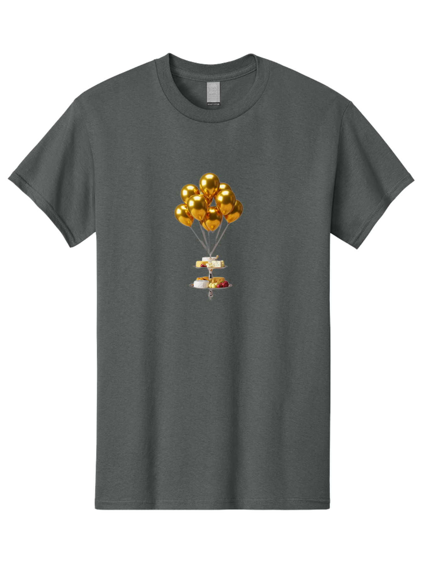 Gold-Balloons-Cake-Stand-Dessert Men'S Graphic Tee, 100% Cotton, Comfortable Casual Summer Wear, Machine Washable, Vintage Camera, Old Camera, Antique Camera, Black Camera, Classic Photography, Photography Equipment, Nostalgic Device, Bak705