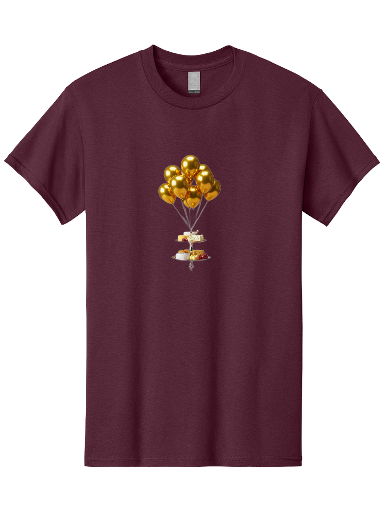 Gold-Balloons-Cake-Stand-Dessert Men'S Graphic Tee, 100% Cotton, Comfortable Casual Summer Wear, Machine Washable, Vintage Camera, Old Camera, Antique Camera, Black Camera, Classic Photography, Photography Equipment, Nostalgic Device, Bak705