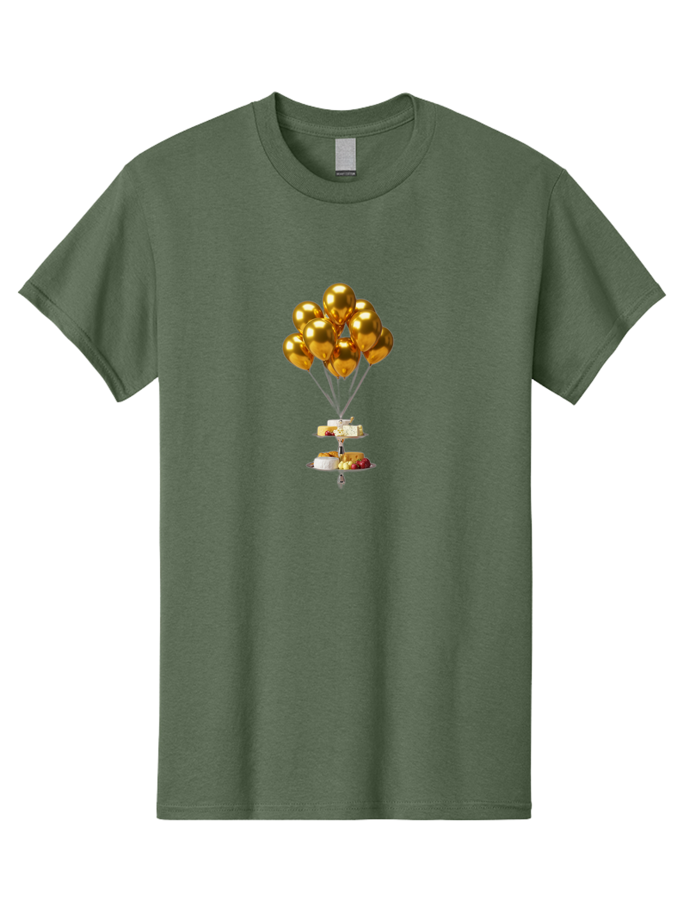 Gold-Balloons-Cake-Stand-Dessert Men'S Graphic Tee, 100% Cotton, Comfortable Casual Summer Wear, Machine Washable, Vintage Camera, Old Camera, Antique Camera, Black Camera, Classic Photography, Photography Equipment, Nostalgic Device, Bak705