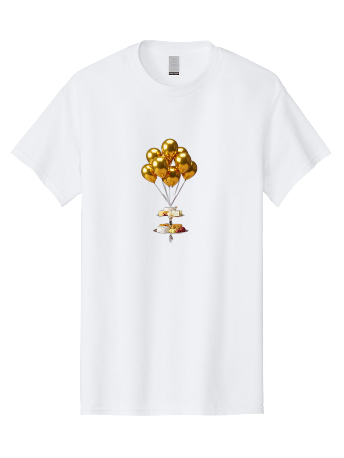Gold-Balloons-Cake-Stand-Dessert Men'S Graphic Tee, 100% Cotton, Comfortable Casual Summer Wear, Machine Washable, Vintage Camera, Old Camera, Antique Camera, Black Camera, Classic Photography, Photography Equipment, Nostalgic Device, Bak705