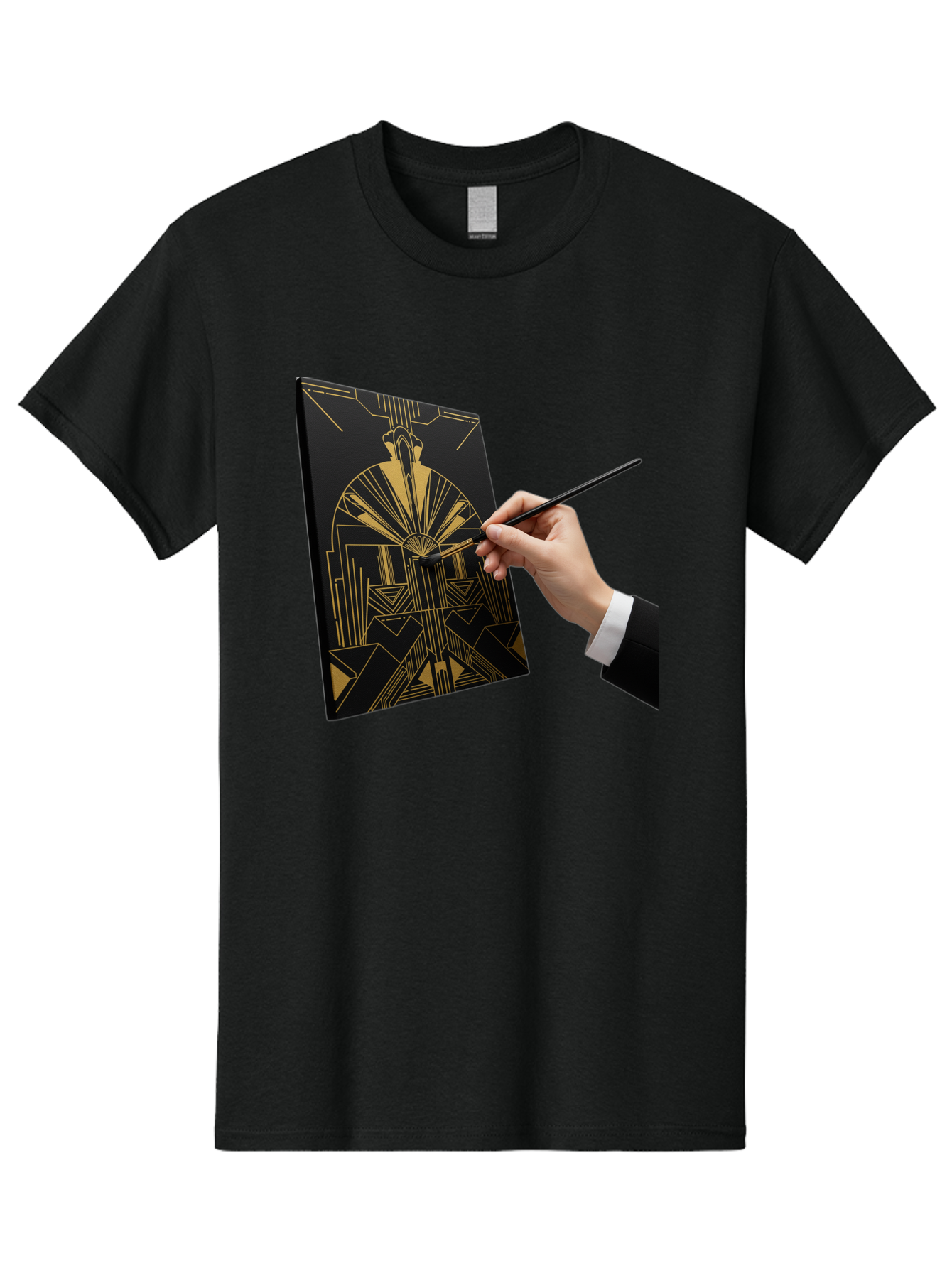 Gold-Foil-Art Men'S Graphic Tee, 100% Cotton, Comfortable Casual Summer Wear, Machine Washable, Vintage Camera, Old Camera, Antique Camera, Black Camera, Classic Photography, Photography Equipment, Nostalgic Device, Film Camera, Camera Art Bak706