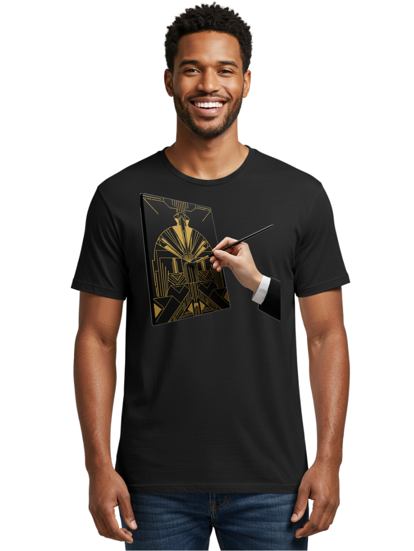 Gold-Foil-Art Men'S Graphic Tee, 100% Cotton, Comfortable Casual Summer Wear, Machine Washable, Vintage Camera, Old Camera, Antique Camera, Black Camera, Classic Photography, Photography Equipment, Nostalgic Device, Film Camera, Camera Art Bak706
