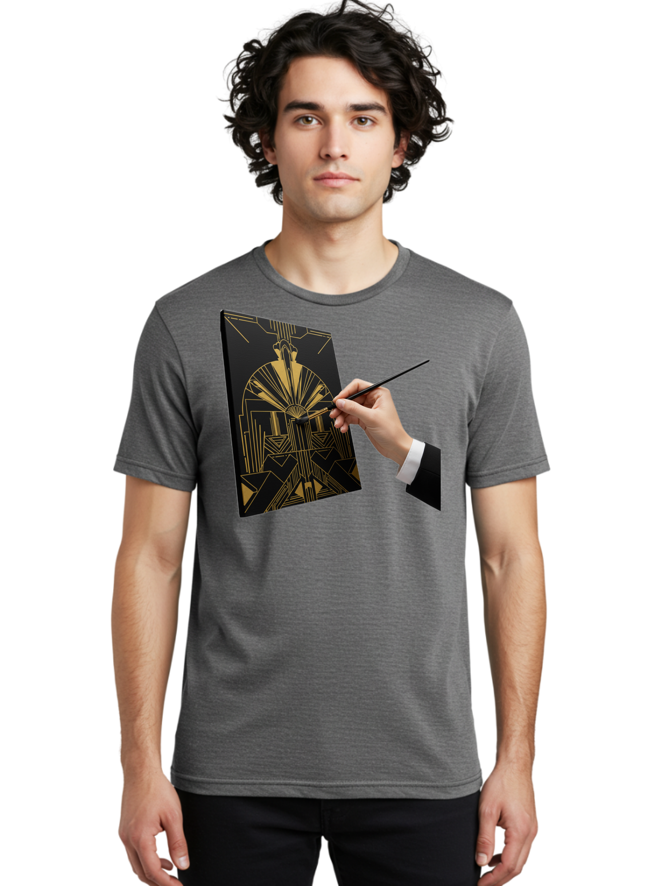 Gold-Foil-Art Men'S Graphic Tee, 100% Cotton, Comfortable Casual Summer Wear, Machine Washable, Vintage Camera, Old Camera, Antique Camera, Black Camera, Classic Photography, Photography Equipment, Nostalgic Device, Film Camera, Camera Art Bak706