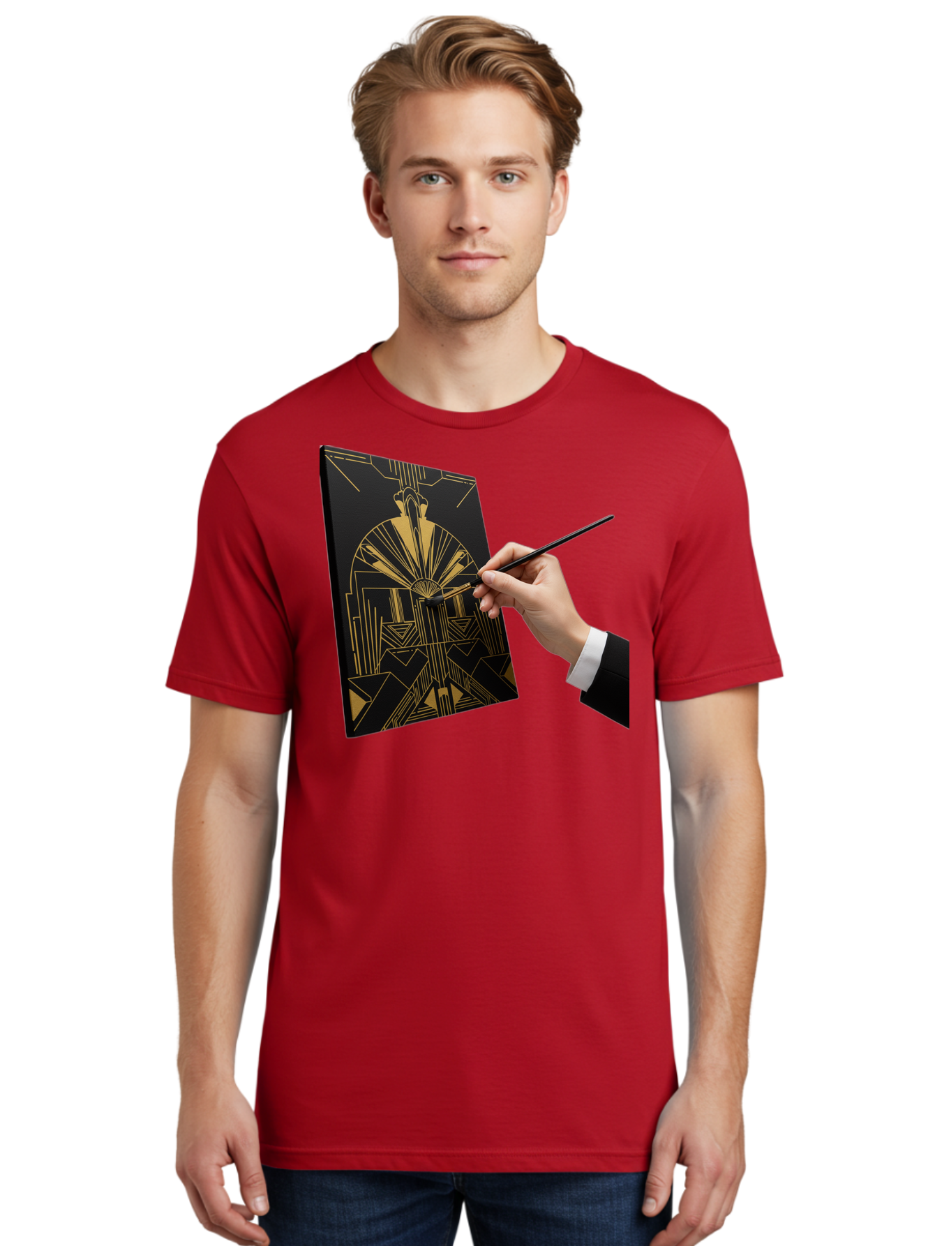 Gold-Foil-Art Men'S Graphic Tee, 100% Cotton, Comfortable Casual Summer Wear, Machine Washable, Vintage Camera, Old Camera, Antique Camera, Black Camera, Classic Photography, Photography Equipment, Nostalgic Device, Film Camera, Camera Art Bak706