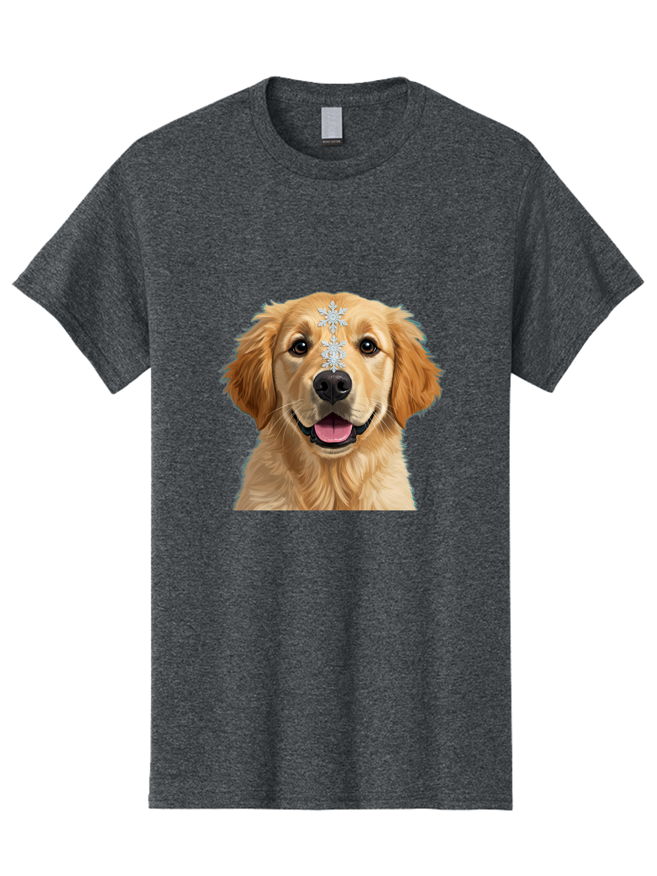 Golden-Retriever-Snowflake Men'S Graphic Tee, 100% Cotton, Comfortable Casual Summer Wear, Machine Washable, Vintage Camera, Old Camera, Antique Camera, Black Camera, Classic Photography, Photography Equipment, Nostalgic Device, Film Camera, Bak708