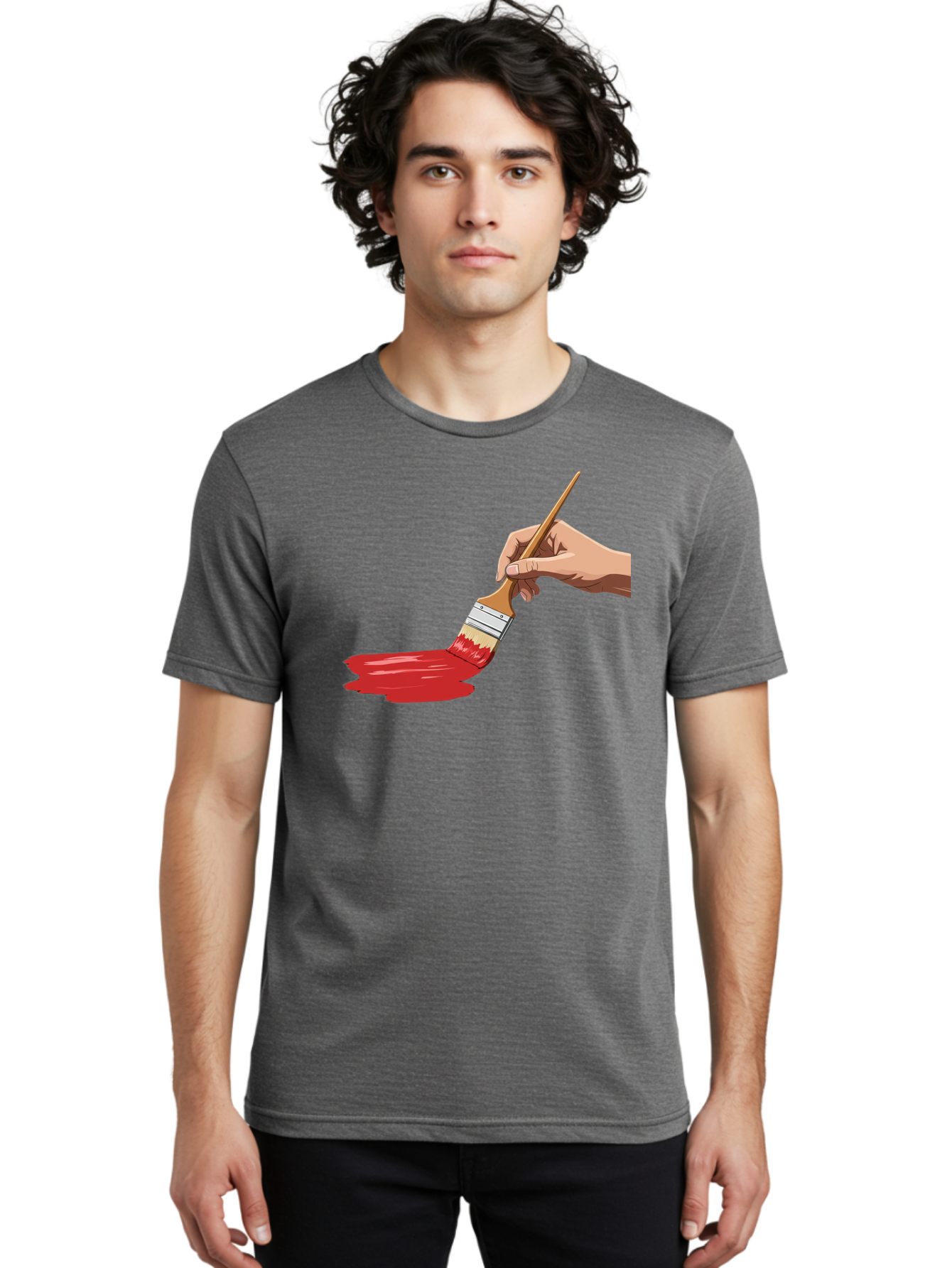 Hand-Painting-With-Red-Paint Men'S Graphic Tee, 100% Cotton, Comfortable Casual Summer Wear, Machine Washable, Vintage Camera, Old Camera, Antique Camera, Black Camera, Classic Photography, Photography Equipment, Nostalgic Device, Film Camera, Bak718