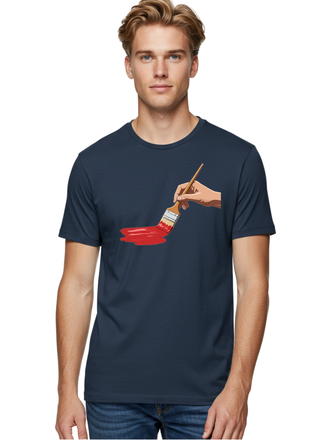 Hand-Painting-With-Red-Paint Men'S Graphic Tee, 100% Cotton, Comfortable Casual Summer Wear, Machine Washable, Vintage Camera, Old Camera, Antique Camera, Black Camera, Classic Photography, Photography Equipment, Nostalgic Device, Film Camera, Bak718