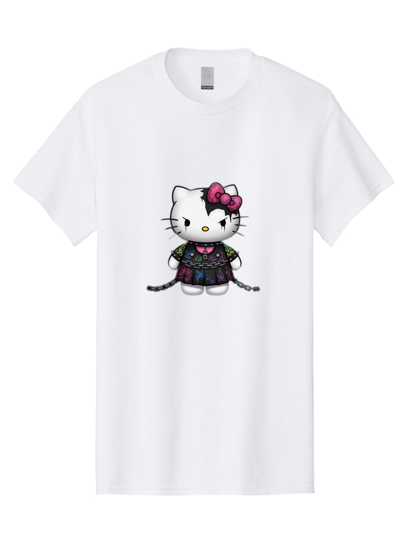 Hello-Kitty-Graffiti Men'S Graphic Tee, 100% Cotton, Comfortable Casual Summer Wear, Machine Washable, Vintage Camera, Old Camera, Antique Camera, Black Camera, Classic Photography, Photography Equipment, Nostalgic Device, Film Camera, Bak725