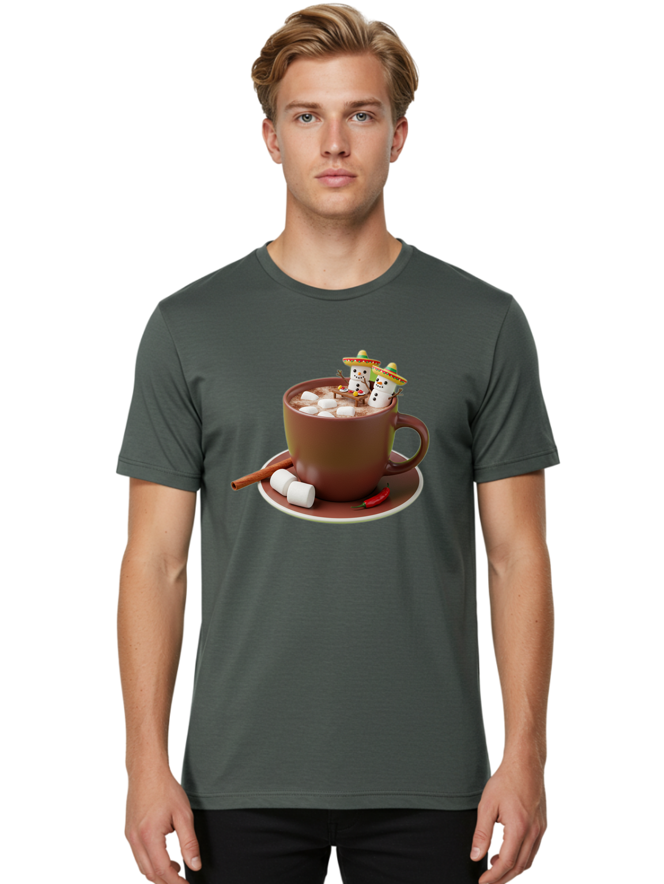 Hot-Chocolate-1 Men'S Graphic Tee, 100% Cotton, Comfortable Casual Summer Wear, Machine Washable, Vintage Camera, Old Camera, Antique Camera, Black Camera, Classic Photography, Photography Equipment, Nostalgic Device, Film Camera, Camera Art Bak728
