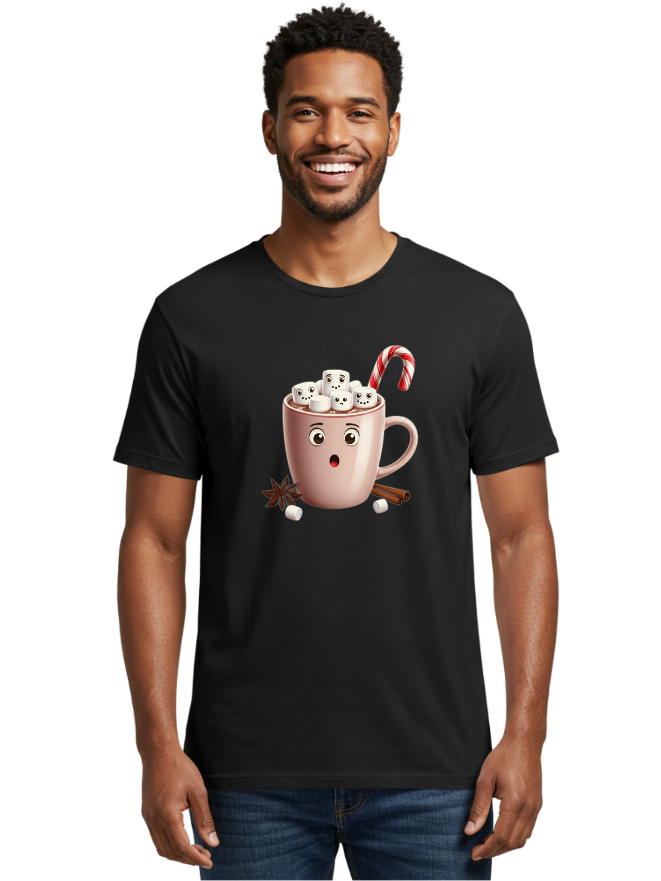 Hot-Chocolate-Mug-1 Men'S Graphic Tee, 100% Cotton, Comfortable Casual Summer Wear, Machine Washable, Vintage Camera, Old Camera, Antique Camera, Black Camera, Classic Photography, Photography Equipment, Nostalgic Device, Film Camera, Bak730