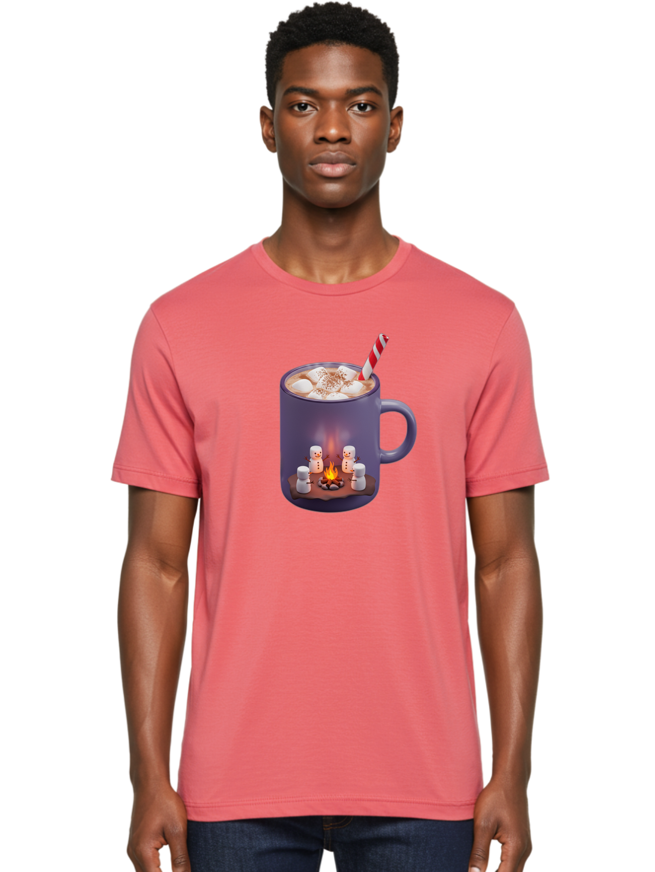 Hot-Chocolate-Mug Men'S Graphic Tee, 100% Cotton, Comfortable Casual Summer Wear, Machine Washable, Vintage Camera, Old Camera, Antique Camera, Black Camera, Classic Photography, Photography Equipment, Nostalgic Device, Film Camera, Camera Art Bak731