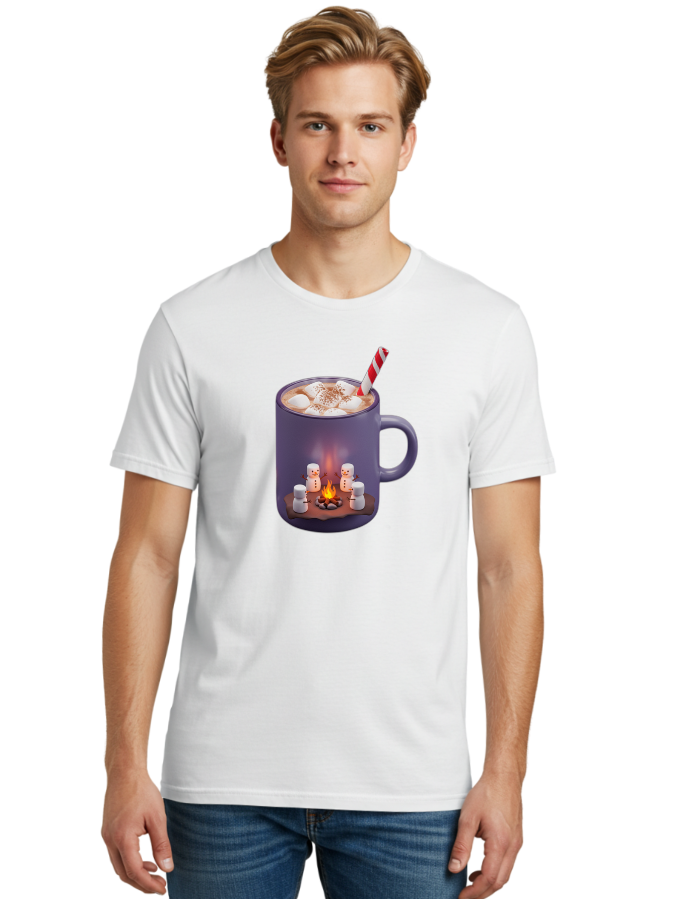 Hot-Chocolate-Mug Men'S Graphic Tee, 100% Cotton, Comfortable Casual Summer Wear, Machine Washable, Vintage Camera, Old Camera, Antique Camera, Black Camera, Classic Photography, Photography Equipment, Nostalgic Device, Film Camera, Camera Art Bak731