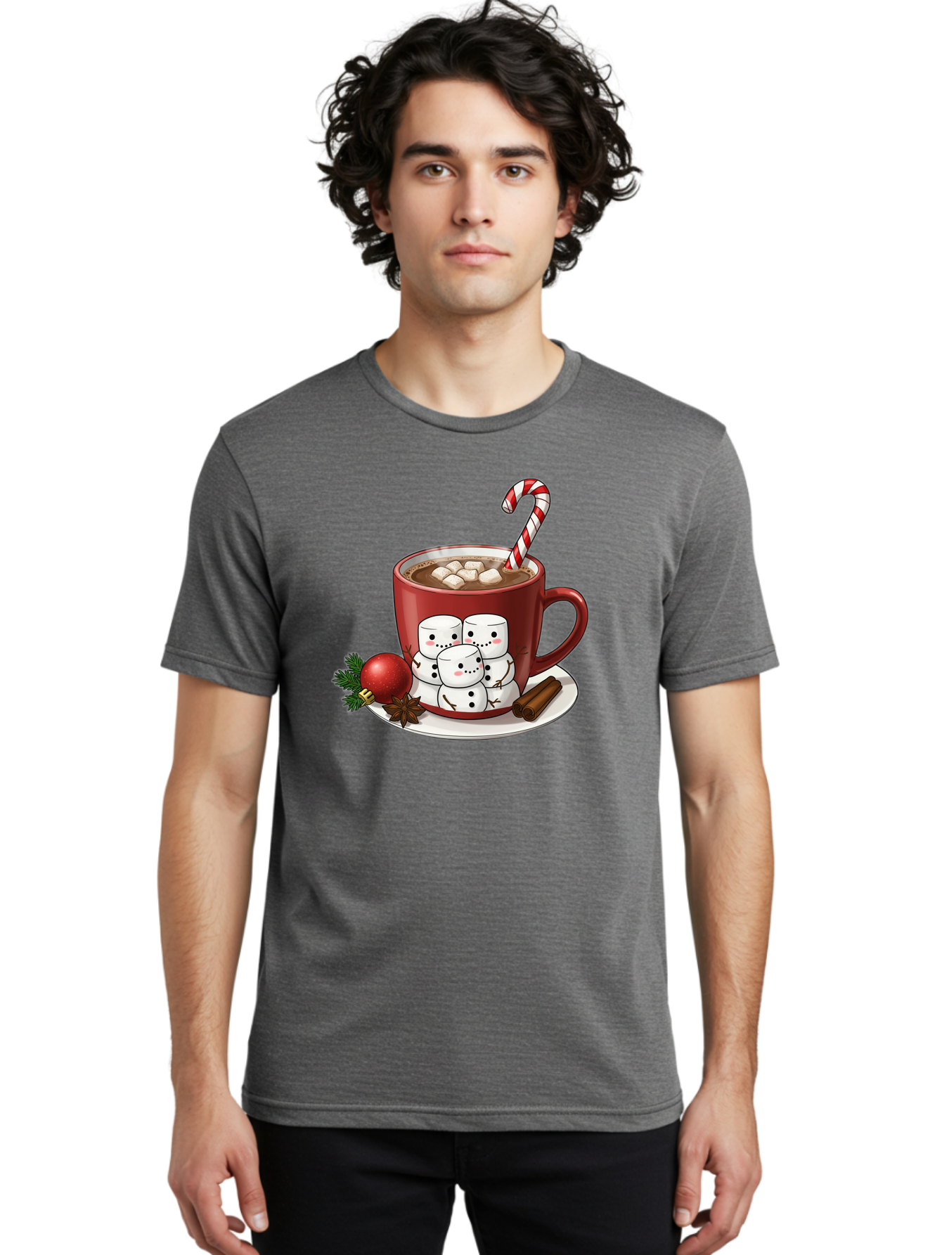Hot-Chocolate-Snowman-Mug Men'S Graphic Tee, 100% Cotton, Comfortable Casual Summer Wear, Machine Washable, Vintage Camera, Old Camera, Antique Camera, Black Camera, Classic Photography, Photography Equipment, Nostalgic Device, Film Camera, Bak732