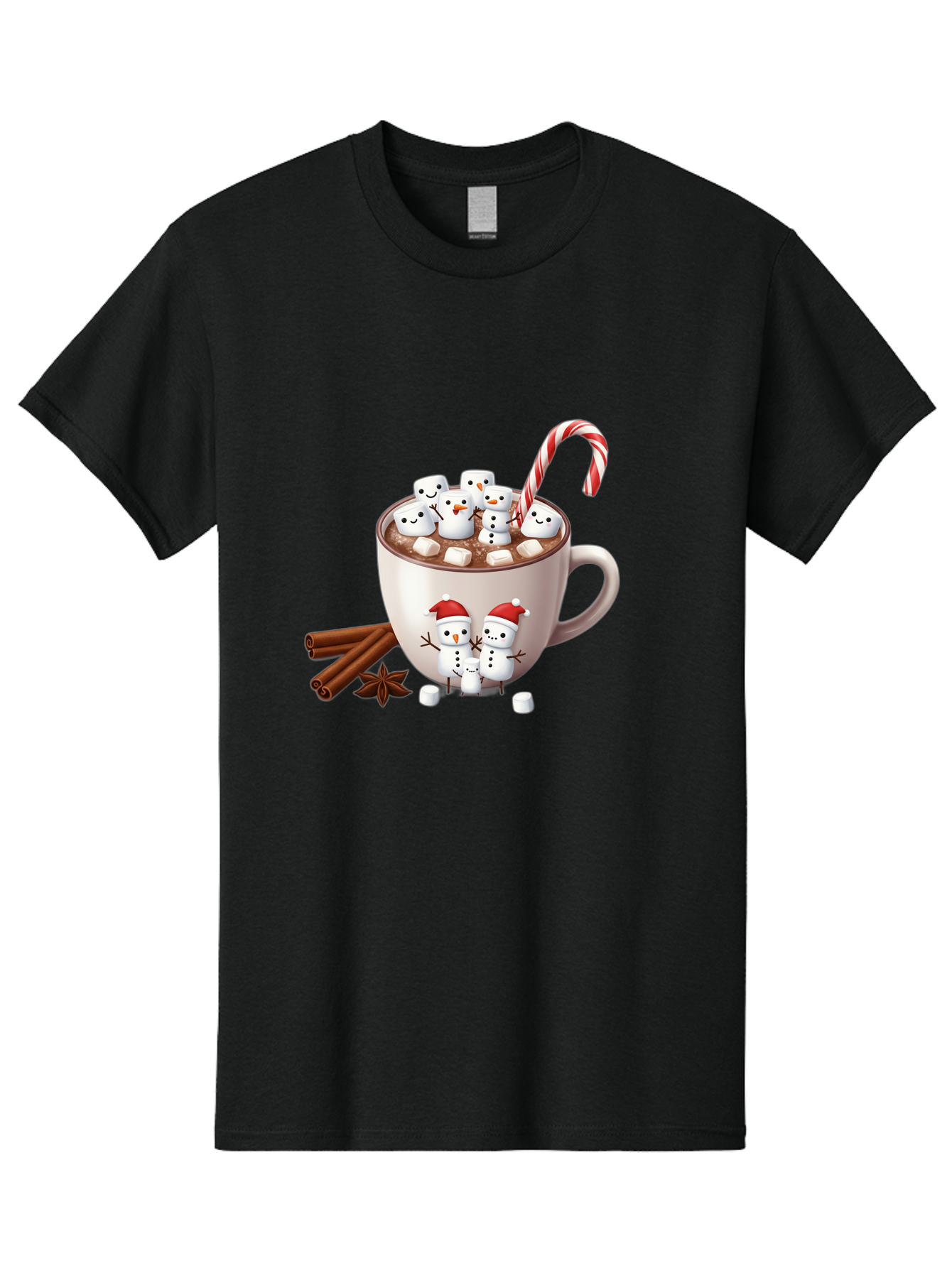 Hot-Chocolate-Snowmen-1 Men'S Graphic Tee, 100% Cotton, Comfortable Casual Summer Wear, Machine Washable, Vintage Camera, Old Camera, Antique Camera, Black Camera, Classic Photography, Photography Equipment, Nostalgic Device, Film Camera, Bak733
