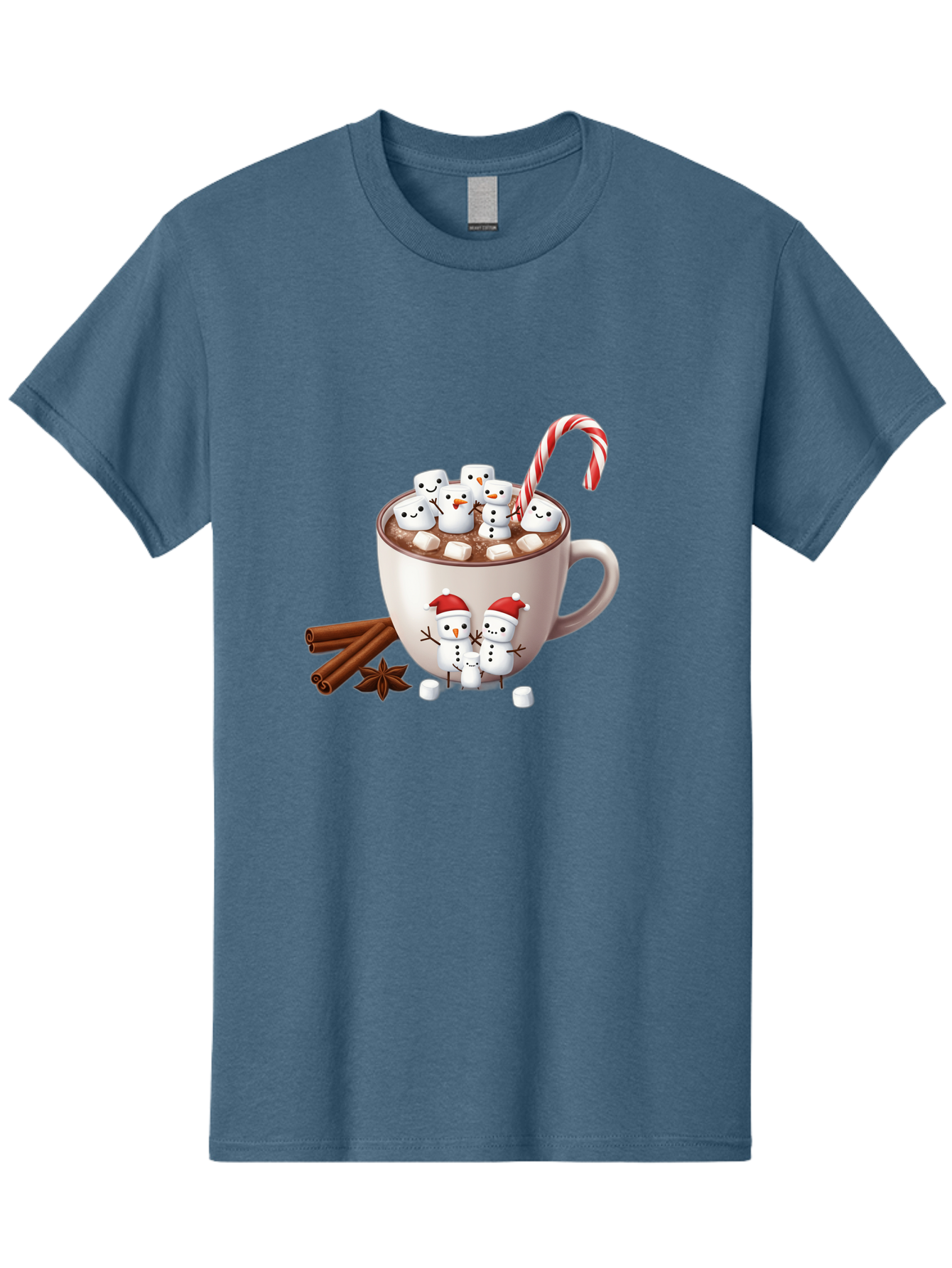 Hot-Chocolate-Snowmen-1 Men'S Graphic Tee, 100% Cotton, Comfortable Casual Summer Wear, Machine Washable, Vintage Camera, Old Camera, Antique Camera, Black Camera, Classic Photography, Photography Equipment, Nostalgic Device, Film Camera, Bak733