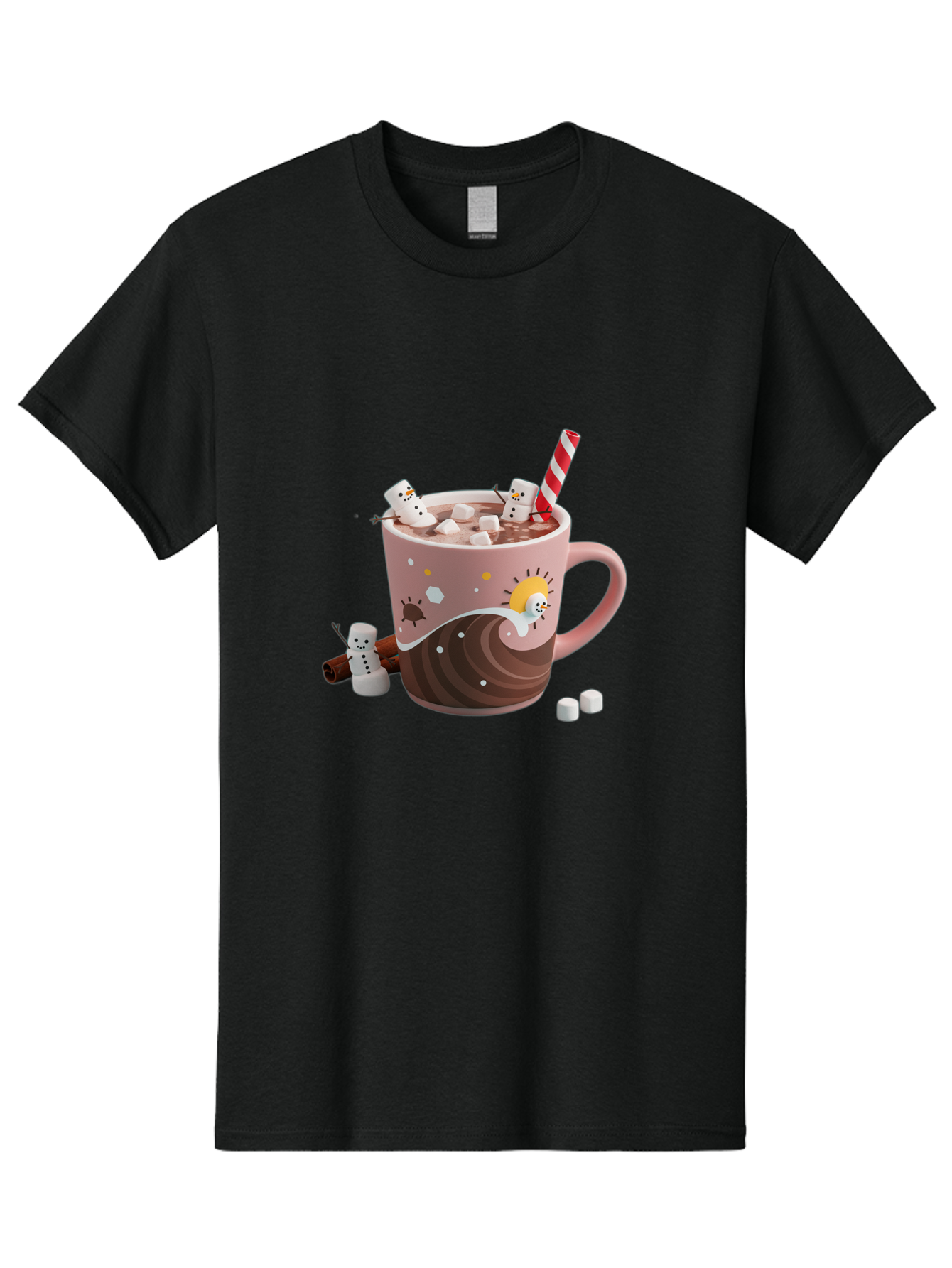 Hot-Chocolate-Snowmen Men'S Graphic Tee, 100% Cotton, Comfortable Casual Summer Wear, Machine Washable, Vintage Camera, Old Camera, Antique Camera, Black Camera, Classic Photography, Photography Equipment, Nostalgic Device, Film Camera, Bak734