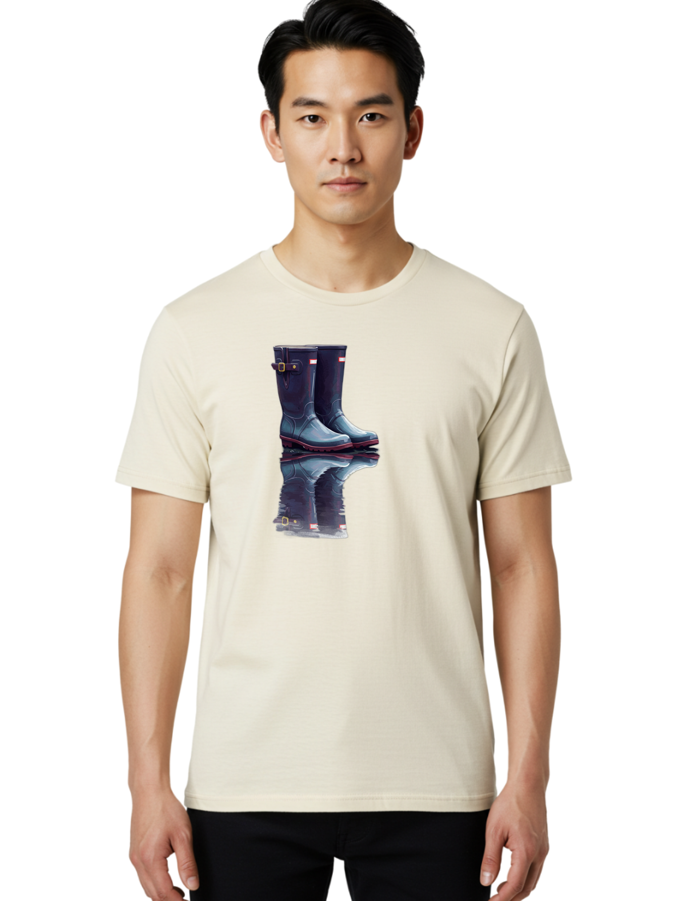 Hunter-Boots-1 Men'S Graphic Tee, 100% Cotton, Comfortable Casual Summer Wear, Machine Washable, Vintage Camera, Old Camera, Antique Camera, Black Camera, Classic Photography, Photography Equipment, Nostalgic Device, Film Camera, Camera Art Bak738