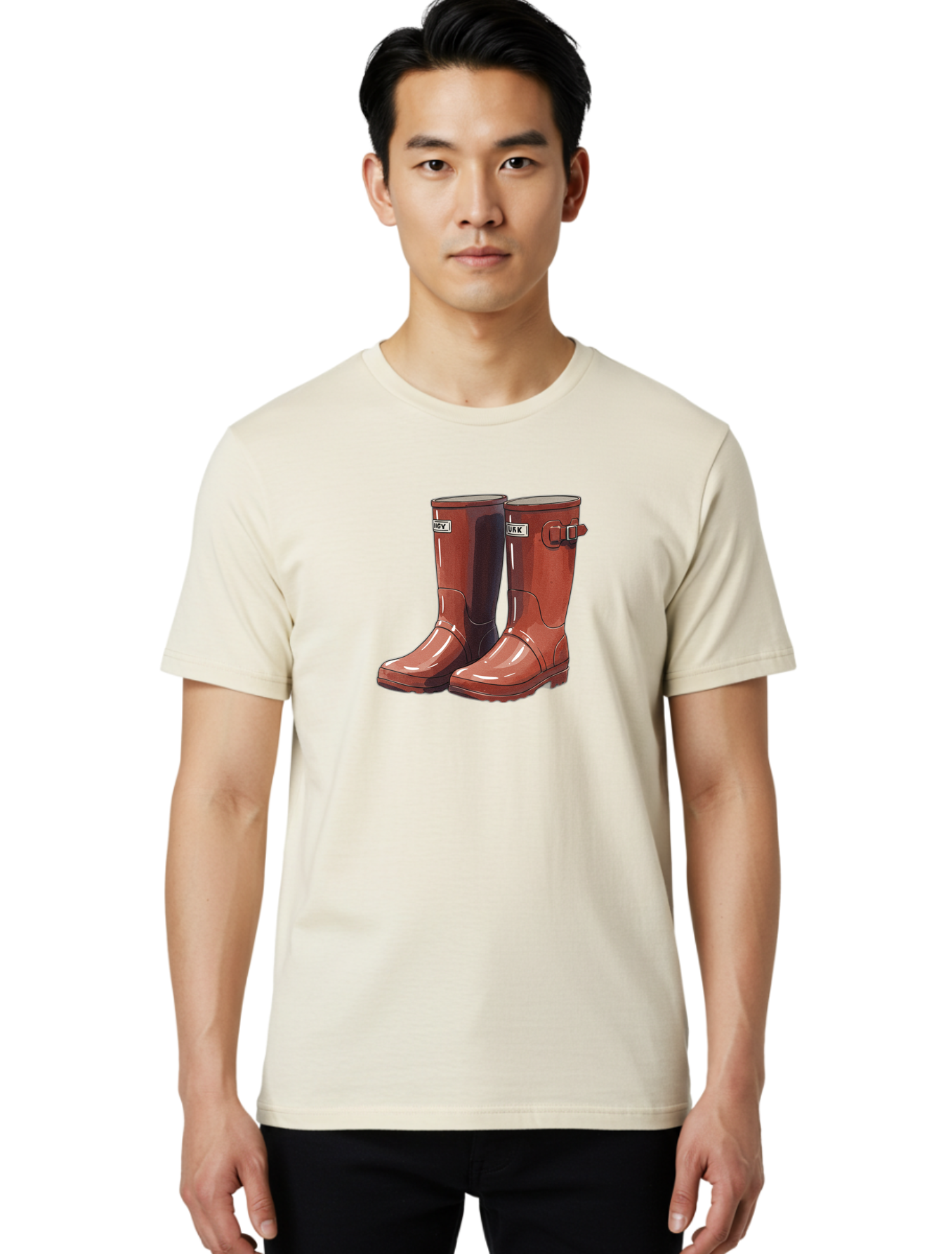Hunter-Boots-2 Men'S Graphic Tee, 100% Cotton, Comfortable Casual Summer Wear, Machine Washable, Vintage Camera, Old Camera, Antique Camera, Black Camera, Classic Photography, Photography Equipment, Nostalgic Device, Film Camera, Camera Art Bak739