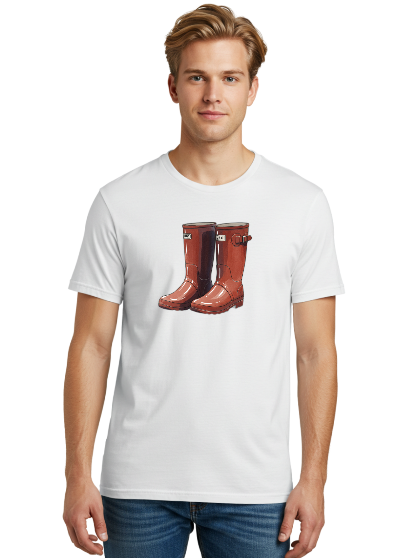 Hunter-Boots-2 Men'S Graphic Tee, 100% Cotton, Comfortable Casual Summer Wear, Machine Washable, Vintage Camera, Old Camera, Antique Camera, Black Camera, Classic Photography, Photography Equipment, Nostalgic Device, Film Camera, Camera Art Bak739