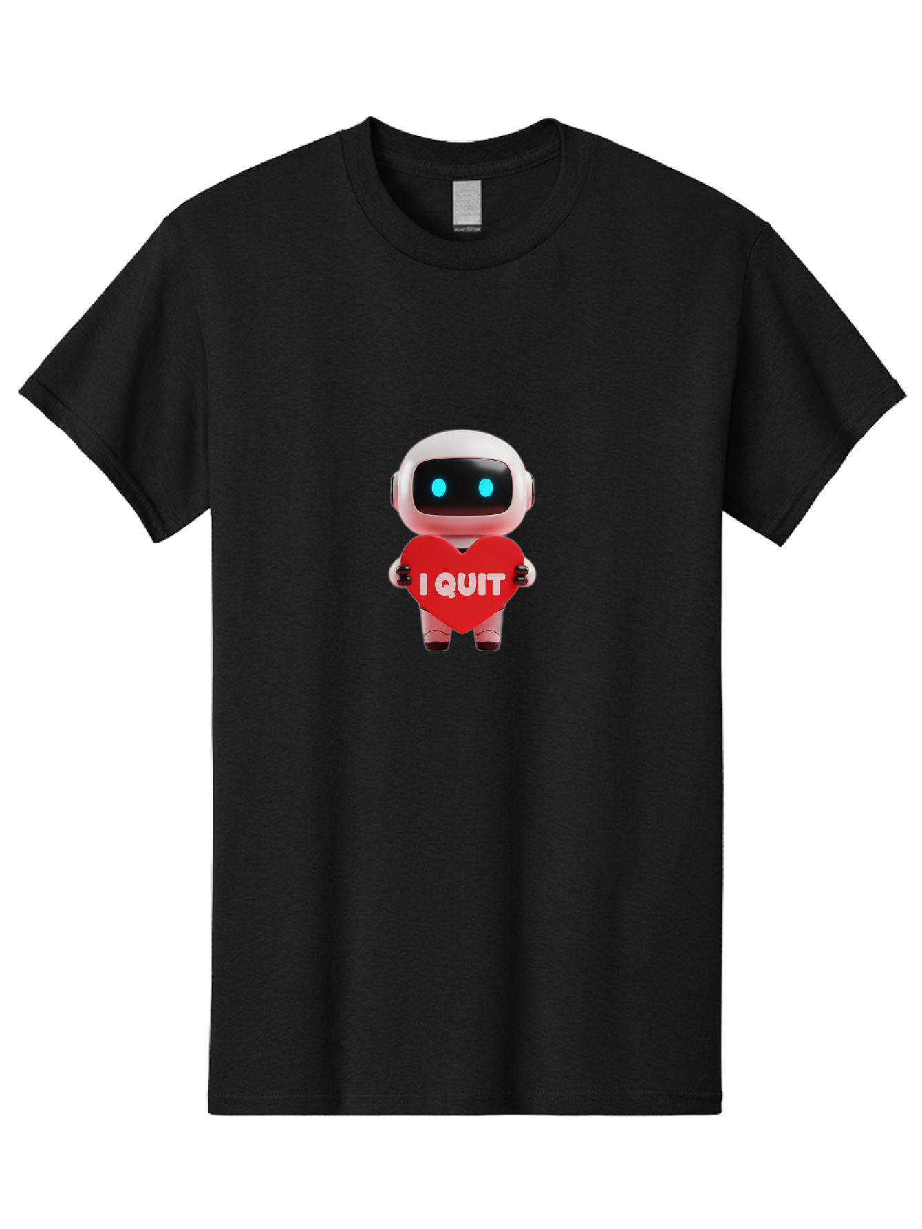 I-Quit-Robot-3 Men'S Graphic Tee, 100% Cotton, Comfortable Casual Summer Wear, Machine Washable, Vintage Camera, Old Camera, Antique Camera, Black Camera, Classic Photography, Photography Equipment, Nostalgic Device, Film Camera, Camera Art Bak745