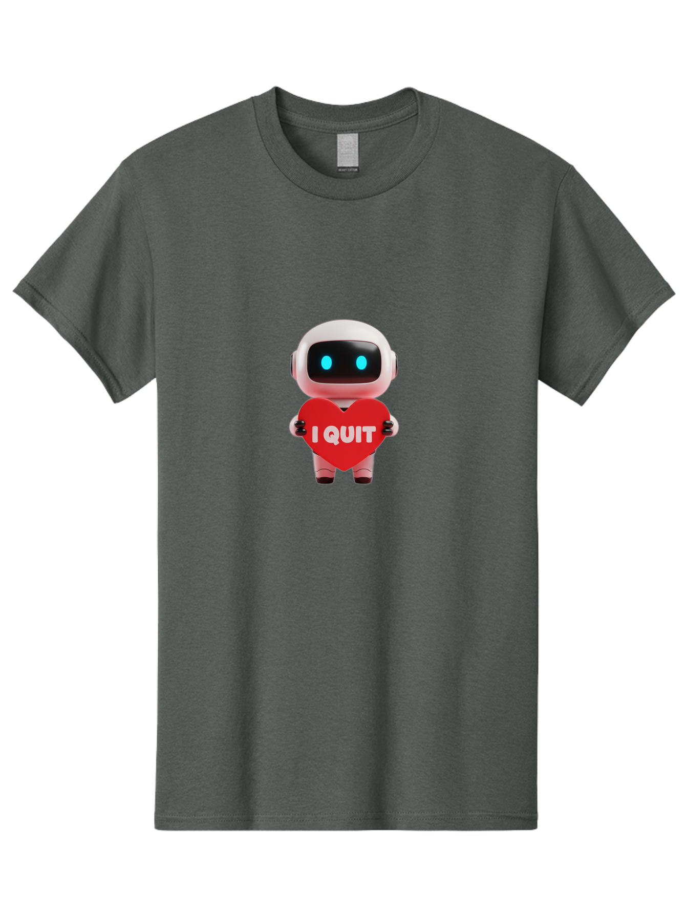 I-Quit-Robot-3 Men'S Graphic Tee, 100% Cotton, Comfortable Casual Summer Wear, Machine Washable, Vintage Camera, Old Camera, Antique Camera, Black Camera, Classic Photography, Photography Equipment, Nostalgic Device, Film Camera, Camera Art Bak745