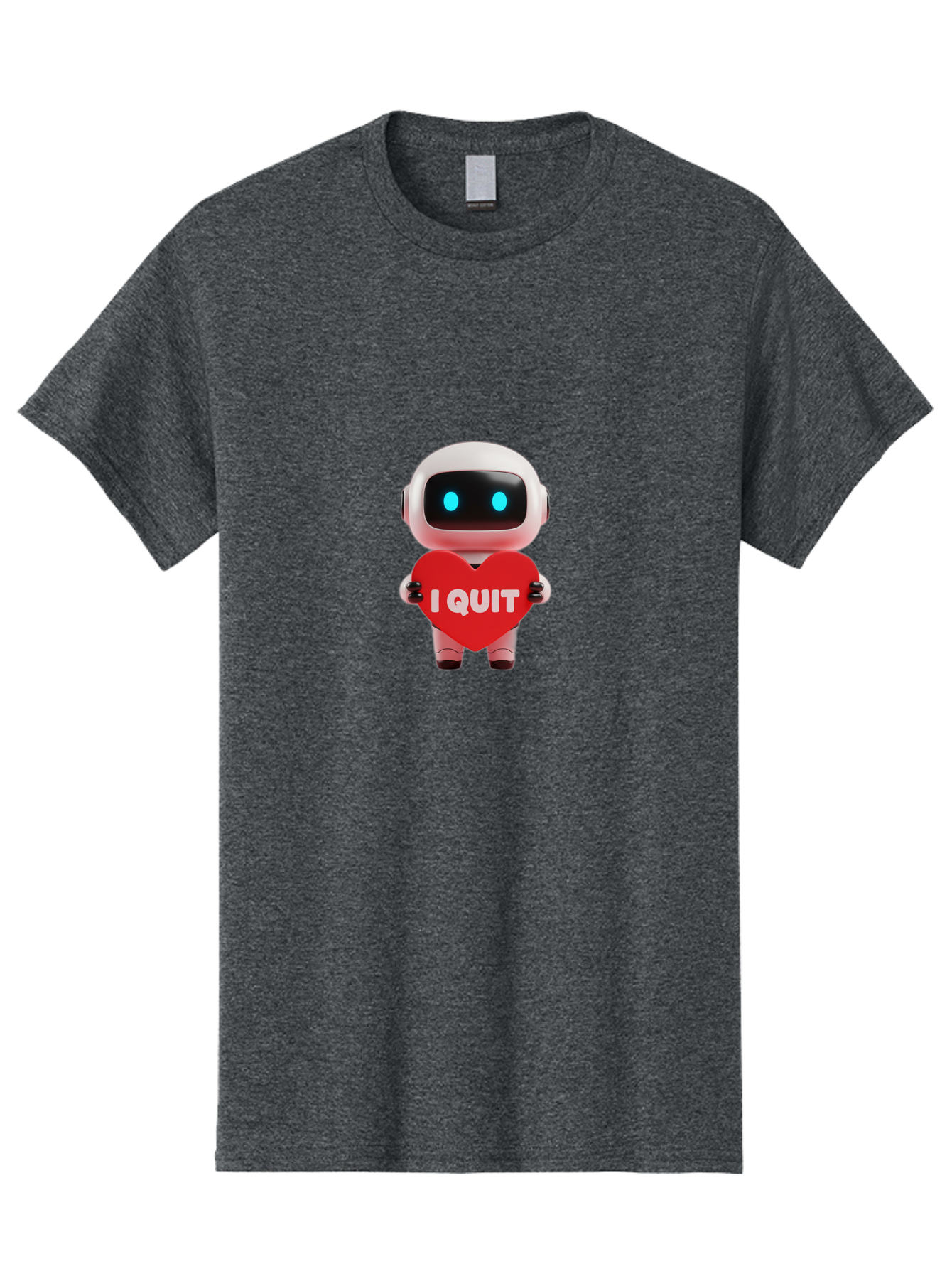 I-Quit-Robot-3 Men'S Graphic Tee, 100% Cotton, Comfortable Casual Summer Wear, Machine Washable, Vintage Camera, Old Camera, Antique Camera, Black Camera, Classic Photography, Photography Equipment, Nostalgic Device, Film Camera, Camera Art Bak745
