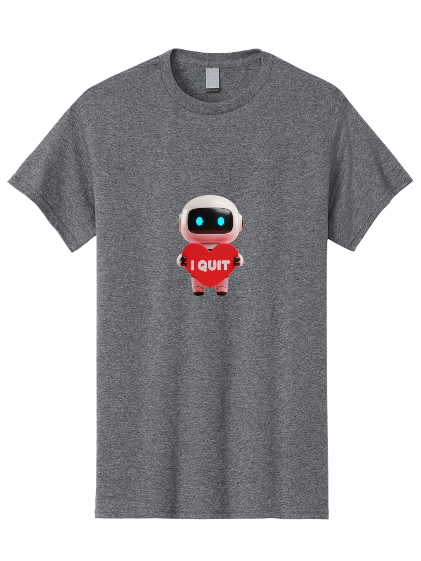 I-Quit-Robot-3 Men'S Graphic Tee, 100% Cotton, Comfortable Casual Summer Wear, Machine Washable, Vintage Camera, Old Camera, Antique Camera, Black Camera, Classic Photography, Photography Equipment, Nostalgic Device, Film Camera, Camera Art Bak745