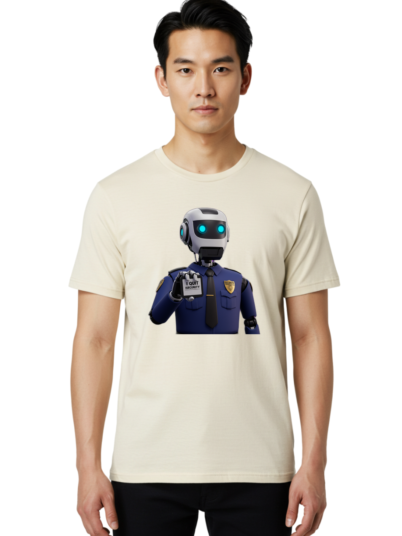 I-Quit-Security-Robot Men'S Graphic Tee, 100% Cotton, Comfortable Casual Summer Wear, Machine Washable, Vintage Camera, Old Camera, Antique Camera, Black Camera, Classic Photography, Photography Equipment, Nostalgic Device, Film Camera, Bak750