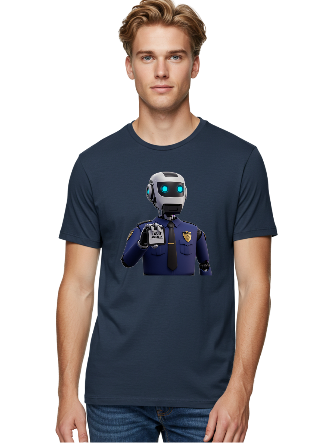 I-Quit-Security-Robot Men'S Graphic Tee, 100% Cotton, Comfortable Casual Summer Wear, Machine Washable, Vintage Camera, Old Camera, Antique Camera, Black Camera, Classic Photography, Photography Equipment, Nostalgic Device, Film Camera, Bak750