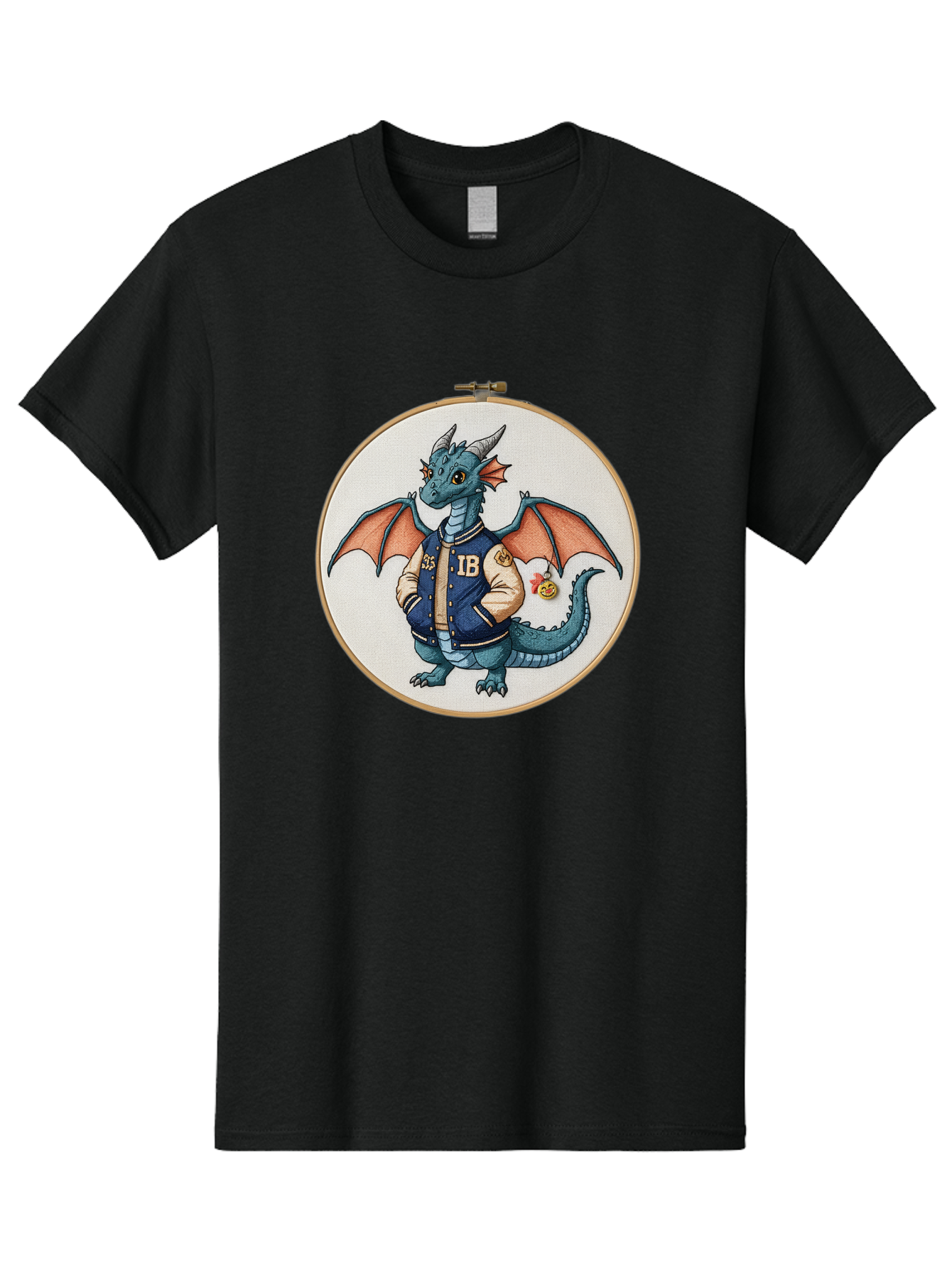 Ib-Dragon-Varsity-Jacket Men'S Graphic Tee, 100% Cotton, Comfortable Casual Summer Wear, Machine Washable, Vintage Camera, Old Camera, Antique Camera, Black Camera, Classic Photography, Photography Equipment, Nostalgic Device, Film Camera, Bak752