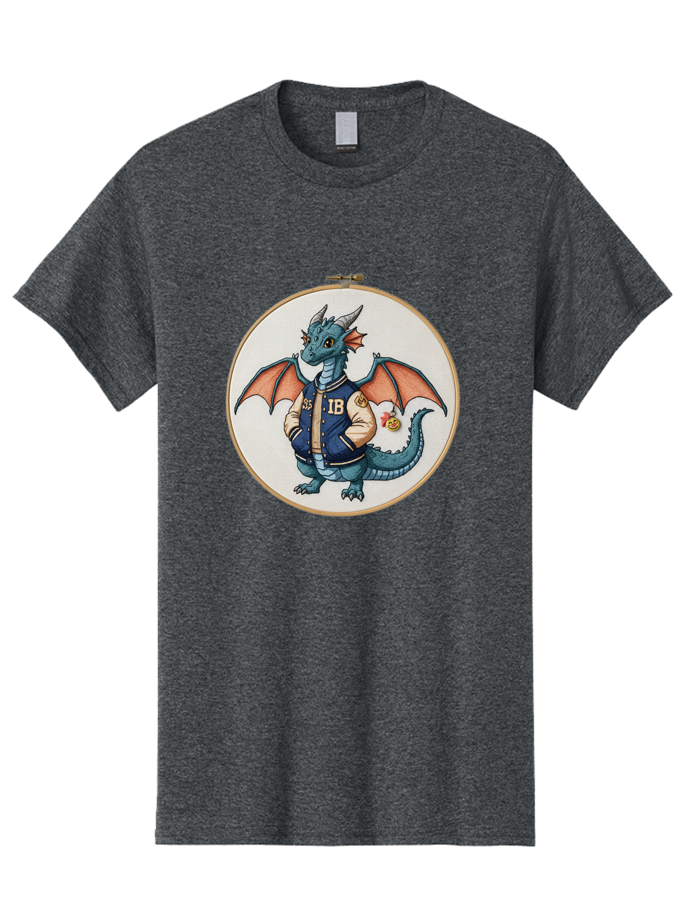 Ib-Dragon-Varsity-Jacket Men'S Graphic Tee, 100% Cotton, Comfortable Casual Summer Wear, Machine Washable, Vintage Camera, Old Camera, Antique Camera, Black Camera, Classic Photography, Photography Equipment, Nostalgic Device, Film Camera, Bak752