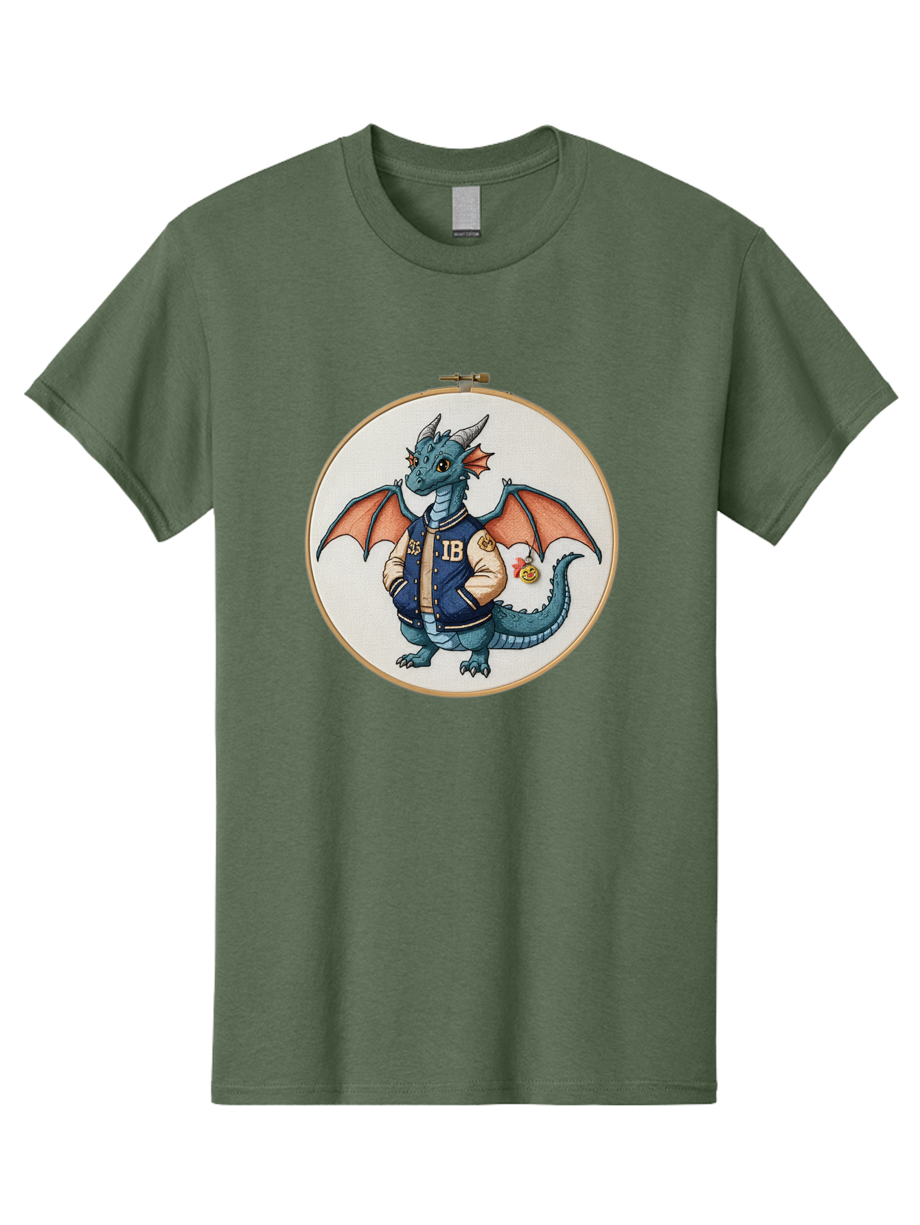 Ib-Dragon-Varsity-Jacket Men'S Graphic Tee, 100% Cotton, Comfortable Casual Summer Wear, Machine Washable, Vintage Camera, Old Camera, Antique Camera, Black Camera, Classic Photography, Photography Equipment, Nostalgic Device, Film Camera, Bak752