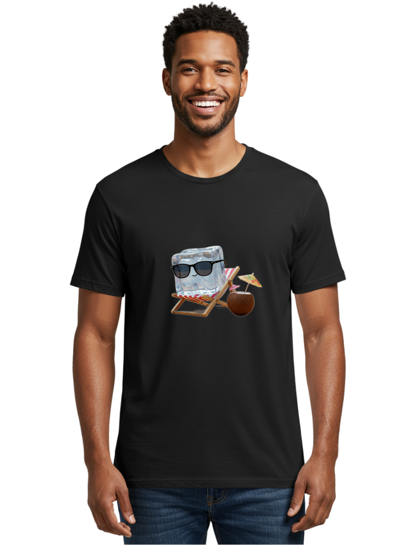 Ice-Cube-In-Sunglasses Men'S Graphic Tee, 100% Cotton, Comfortable Casual Summer Wear, Machine Washable, Vintage Camera, Old Camera, Antique Camera, Black Camera, Classic Photography, Photography Equipment, Nostalgic Device, Film Camera, Bak755