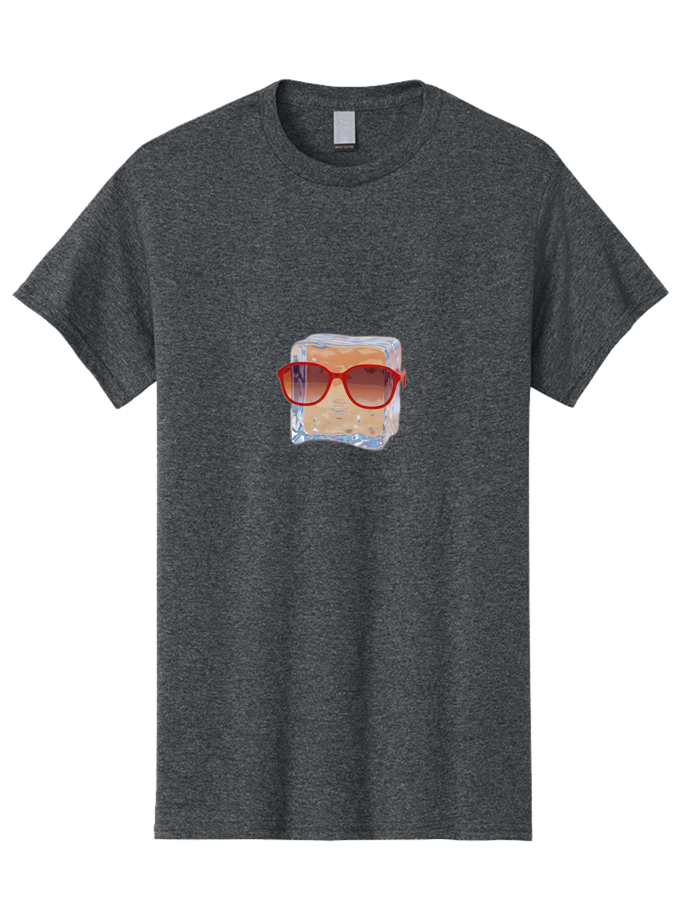 Ice-Cube-With-Red-Sunglasses Men'S Graphic Tee, 100% Cotton, Comfortable Casual Summer Wear, Machine Washable, Vintage Camera, Old Camera, Antique Camera, Black Camera, Classic Photography, Photography Equipment, Nostalgic Device, Film Camera, Bak761