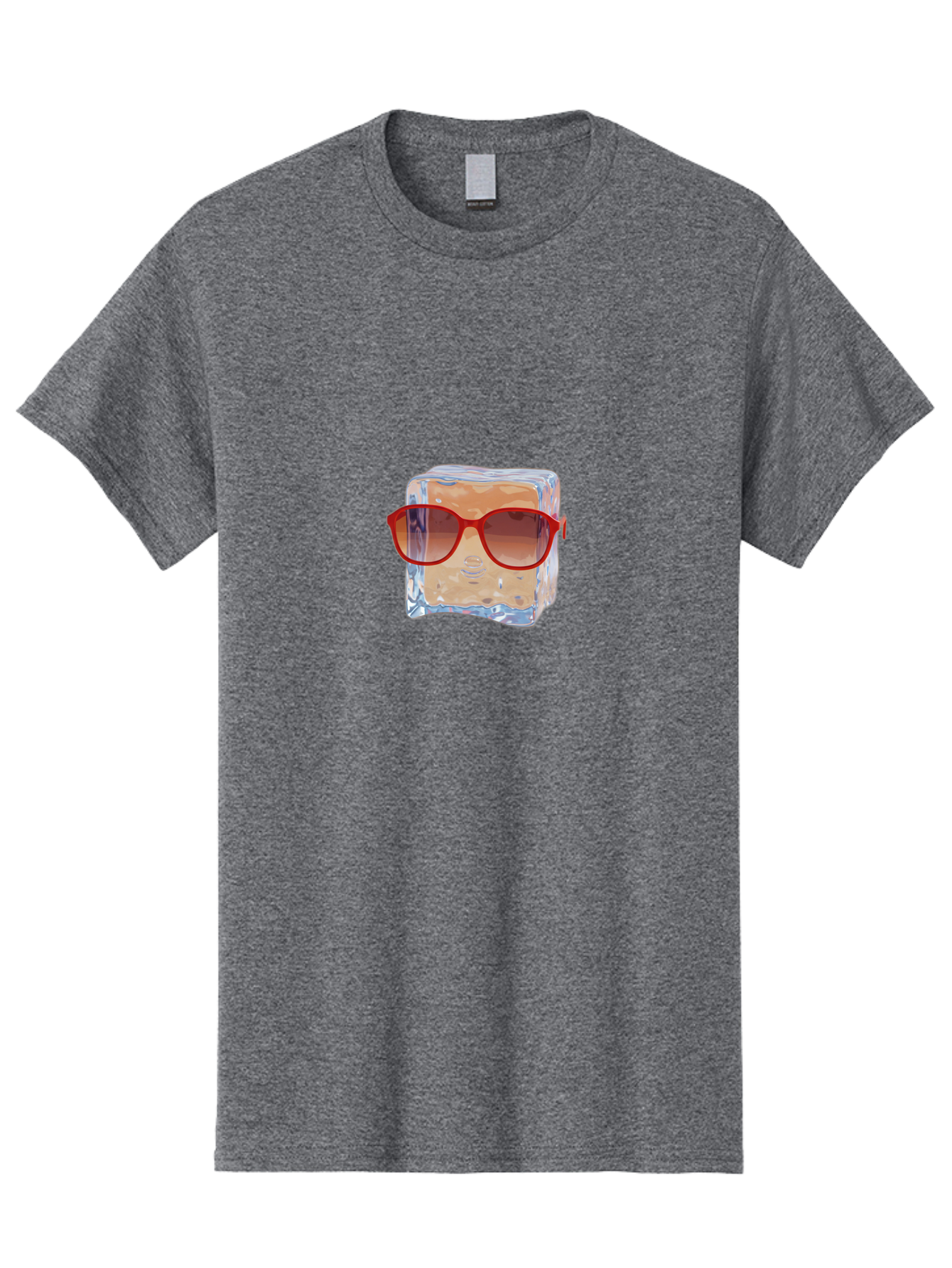 Ice-Cube-With-Red-Sunglasses Men'S Graphic Tee, 100% Cotton, Comfortable Casual Summer Wear, Machine Washable, Vintage Camera, Old Camera, Antique Camera, Black Camera, Classic Photography, Photography Equipment, Nostalgic Device, Film Camera, Bak761