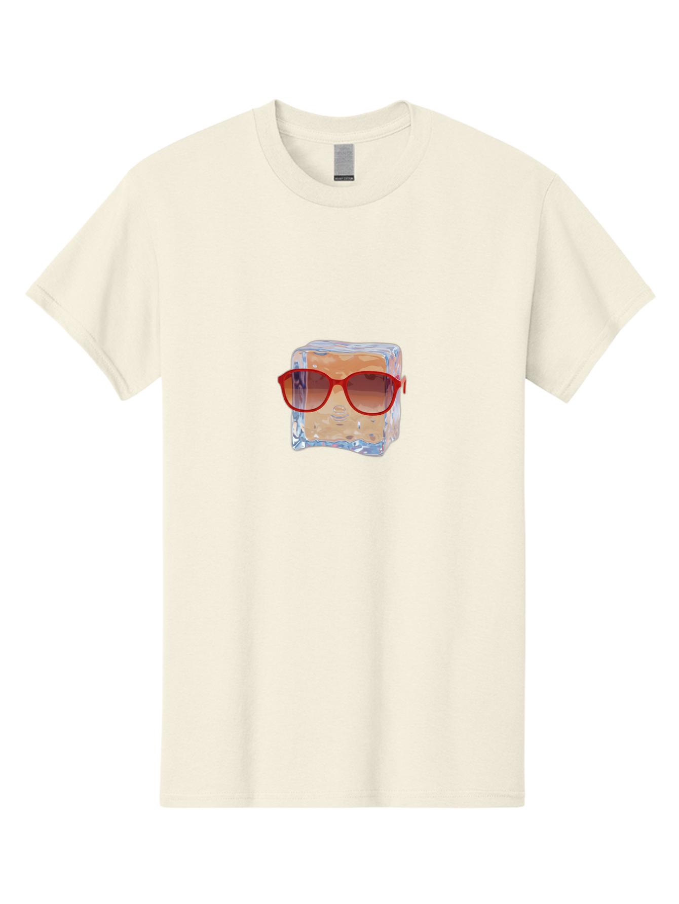 Ice-Cube-With-Red-Sunglasses Men'S Graphic Tee, 100% Cotton, Comfortable Casual Summer Wear, Machine Washable, Vintage Camera, Old Camera, Antique Camera, Black Camera, Classic Photography, Photography Equipment, Nostalgic Device, Film Camera, Bak761