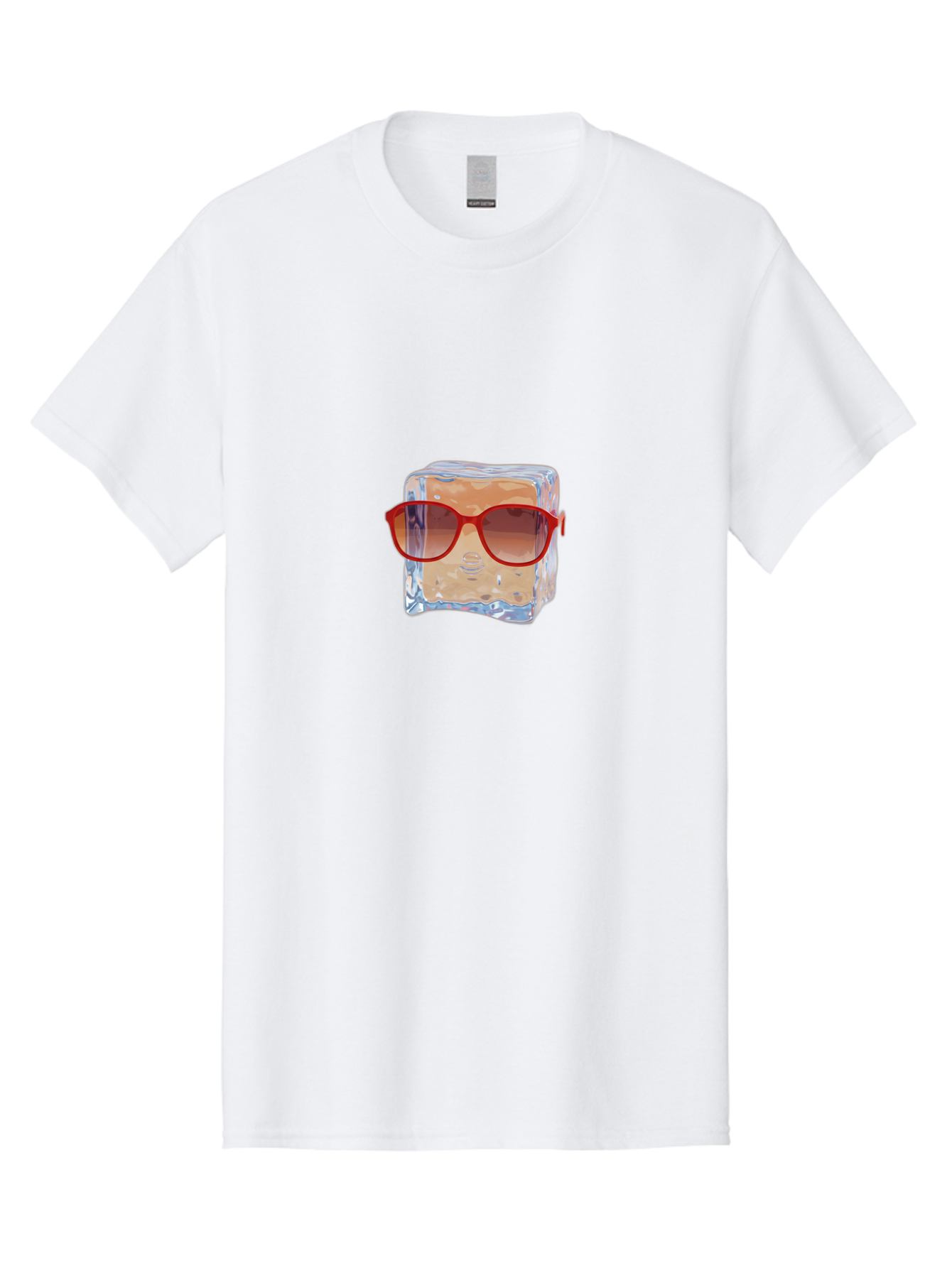 Ice-Cube-With-Red-Sunglasses Men'S Graphic Tee, 100% Cotton, Comfortable Casual Summer Wear, Machine Washable, Vintage Camera, Old Camera, Antique Camera, Black Camera, Classic Photography, Photography Equipment, Nostalgic Device, Film Camera, Bak761