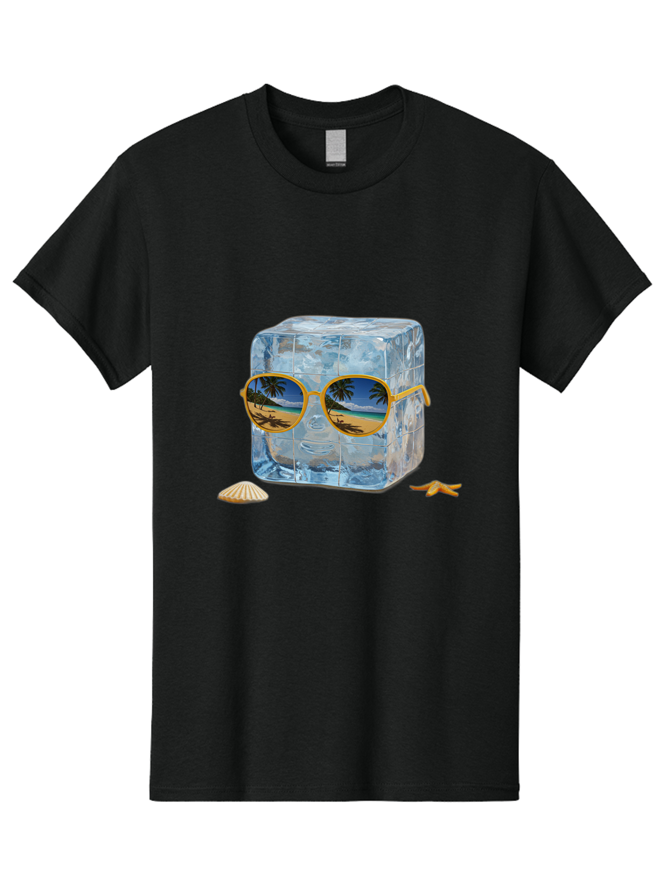 Ice-Cube-With-Sunglasses-3 Men'S Graphic Tee, 100% Cotton, Comfortable Casual Summer Wear, Machine Washable, Vintage Camera, Old Camera, Antique Camera, Black Camera, Classic Photography, Photography Equipment, Nostalgic Device, Film Camera, Bak764