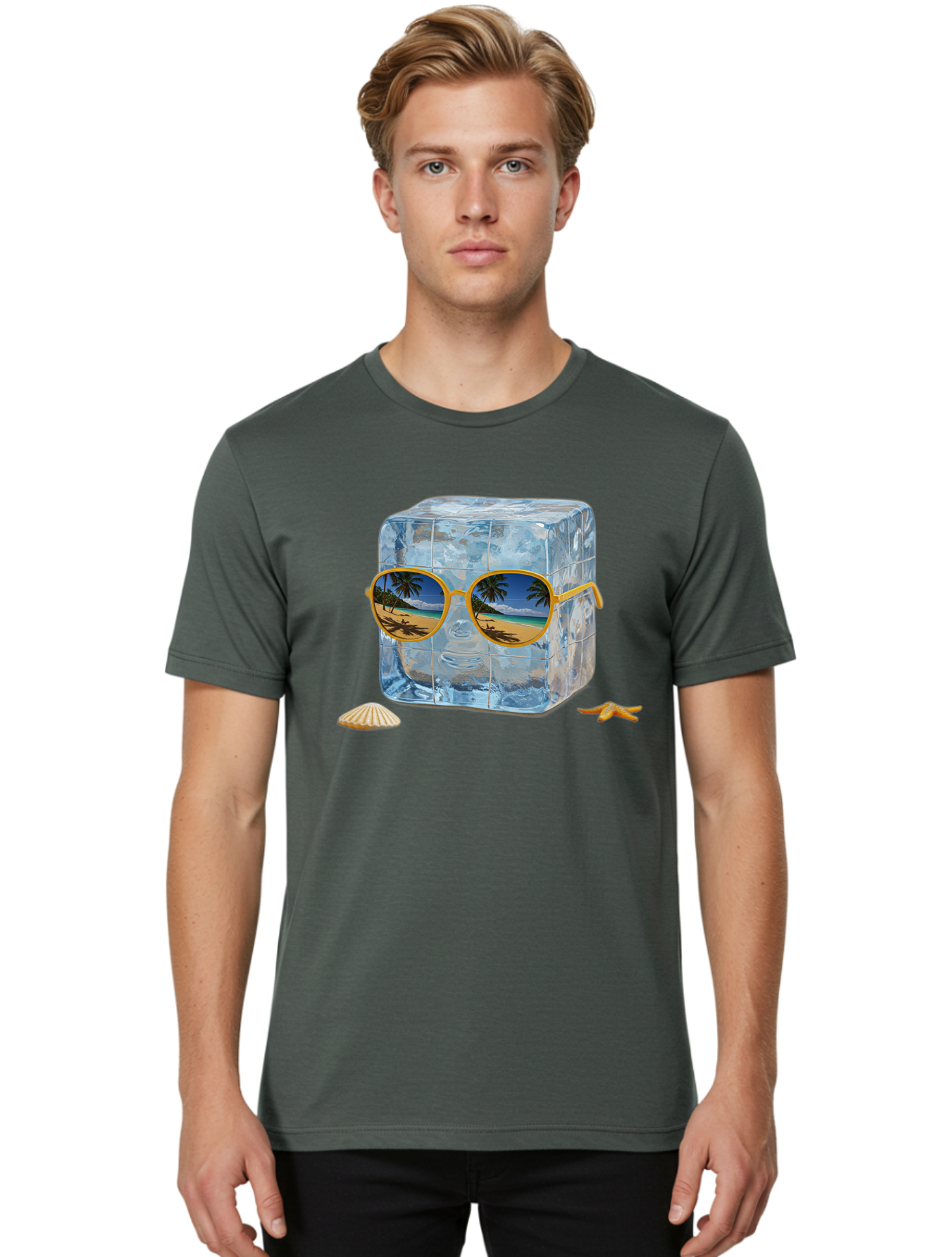 Ice-Cube-With-Sunglasses-3 Men'S Graphic Tee, 100% Cotton, Comfortable Casual Summer Wear, Machine Washable, Vintage Camera, Old Camera, Antique Camera, Black Camera, Classic Photography, Photography Equipment, Nostalgic Device, Film Camera, Bak764